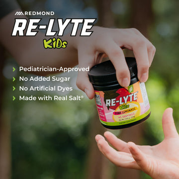REDMOND Re-Lyte Kids Hydration Electrolyte Mix Powder, Pink Lemonade 7.62 oz REDMOND uk supplements