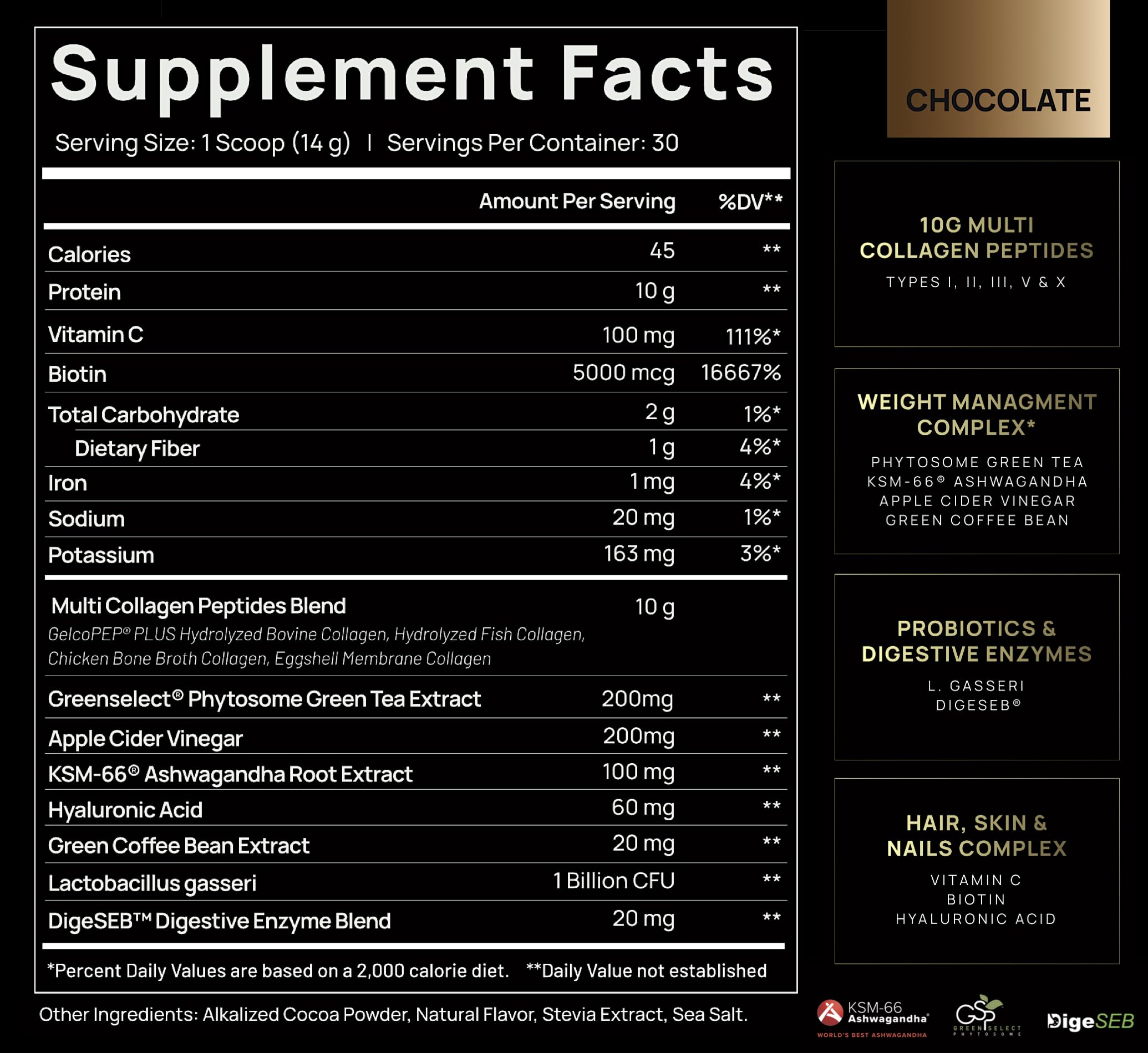 TERRA ELMNT Premium Chocolate Multi Collagen Powder for Women Weight Management TERRA ELMNT uk supplements