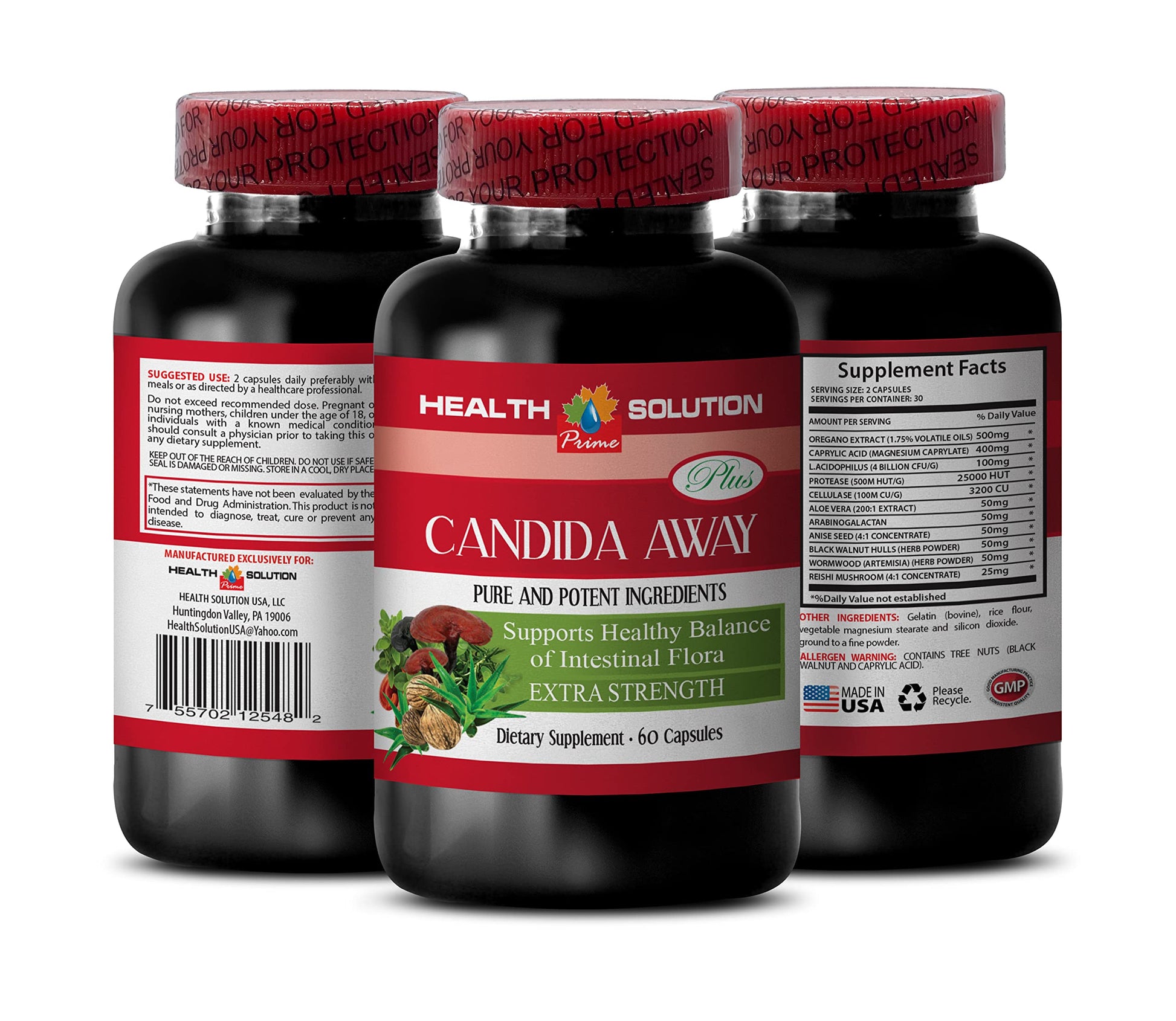 Immunity Support Supplement - Candida Away Plus - Candida Digestive - Candida Cleanse Extra Strength Health Solution Prime uk supplements