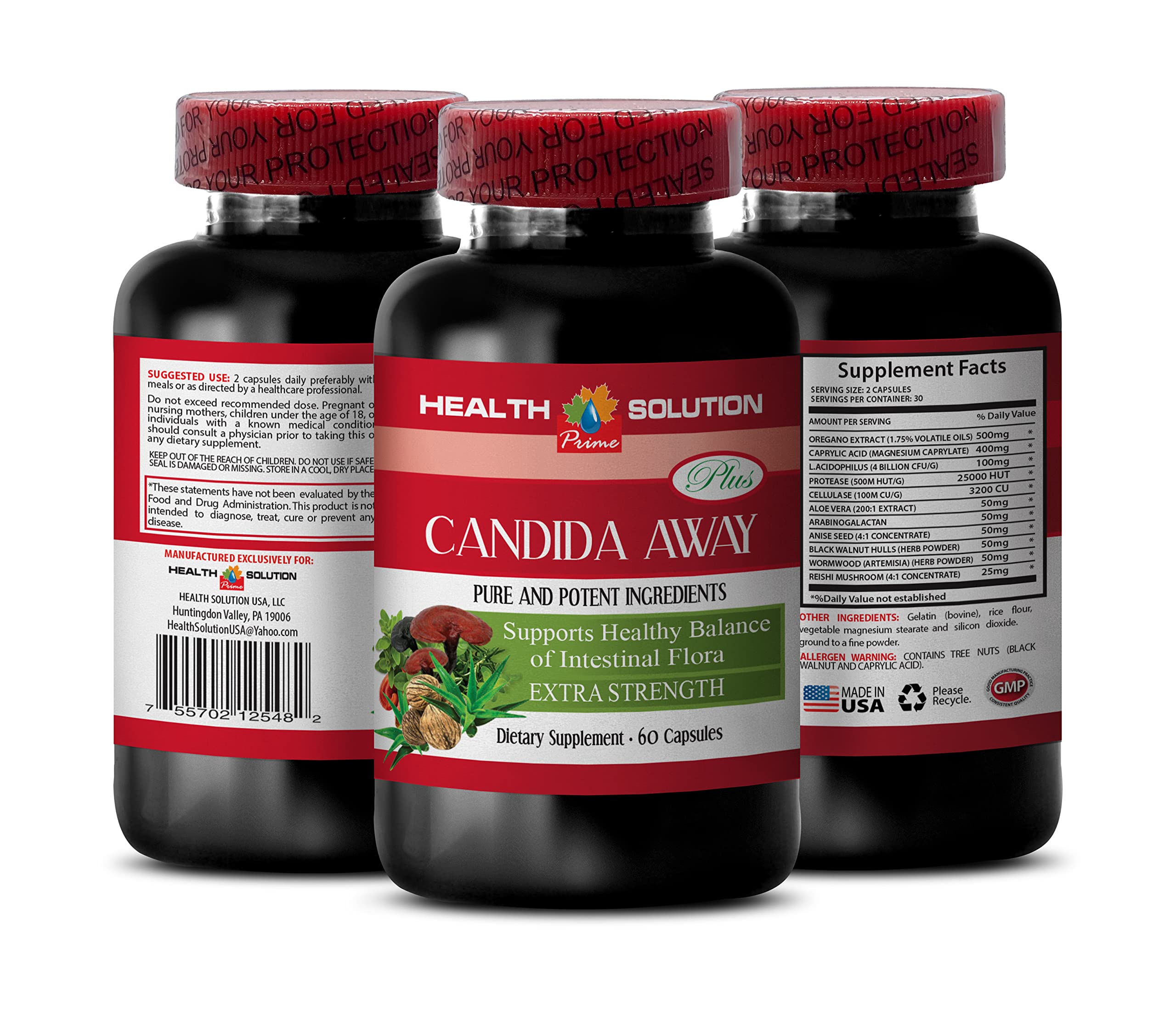 Immunity Support Supplement - Candida Away Plus - Candida Digestive - Candida Cleanse Extra Strength Health Solution Prime uk supplements