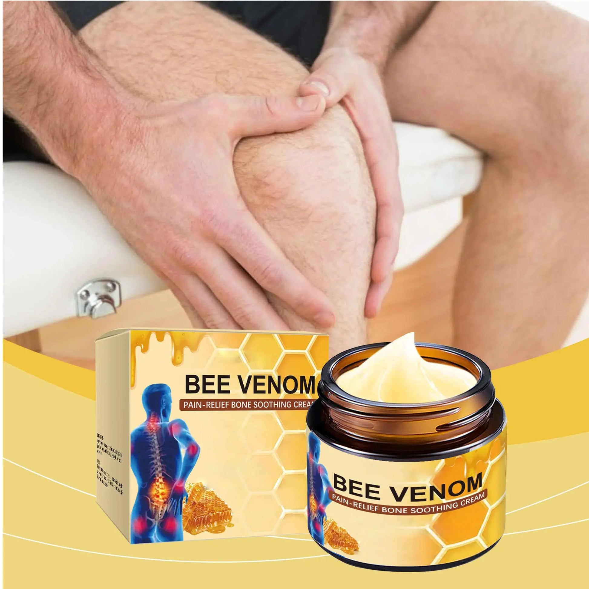 Liwoci Bee Venom Cream-Suitable for Neck, Waist, Back, Hands, Feet and Leg Joint Pain Care Liwoci uk supplements