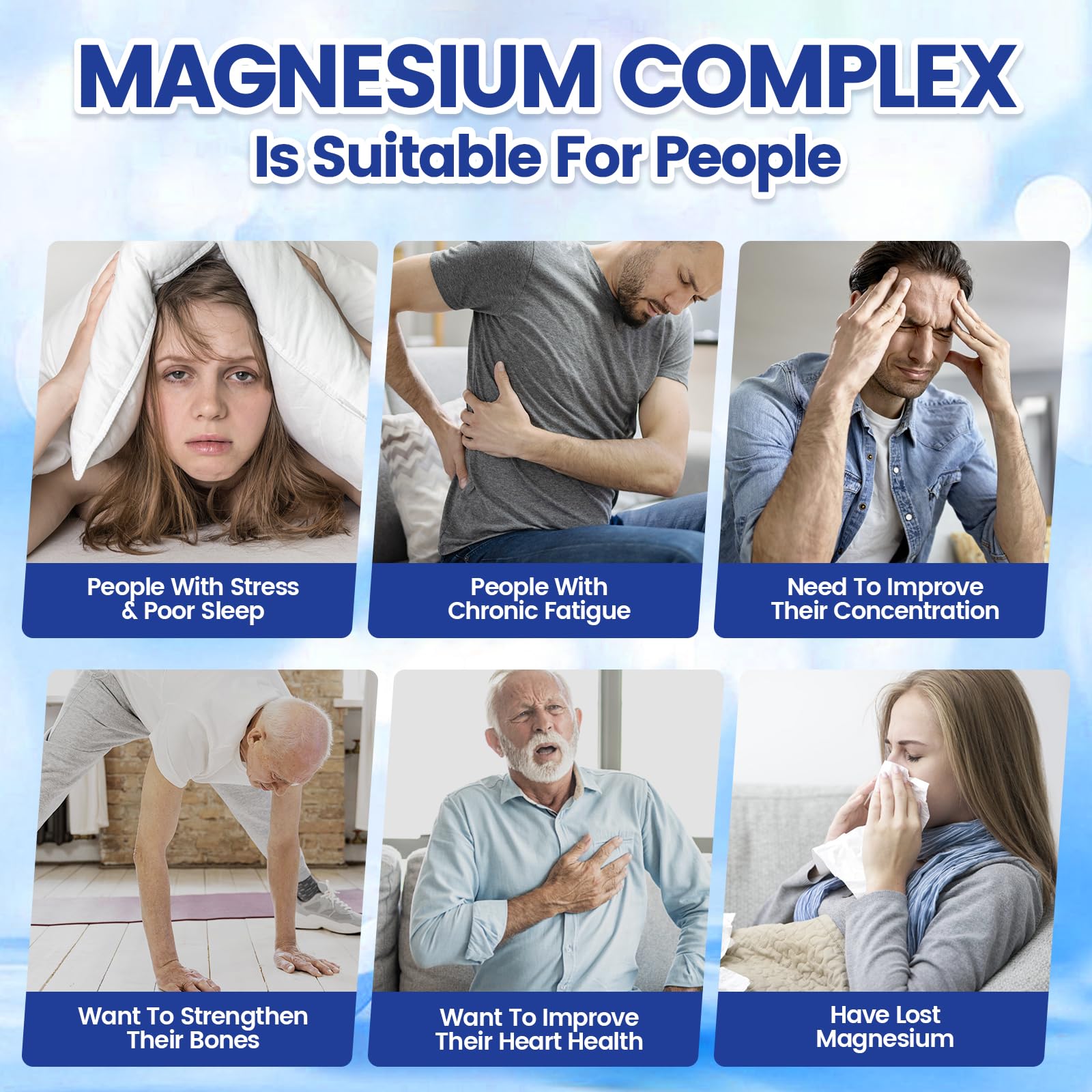 1000mg Magnesium Complex Capsules, 8-in-1 Magnesium Glycinate, Citrate, Malate, Taurate, Oxide, Carbonate, Aspartate, Orotate - 240 Capsules VivoNu uk supplements