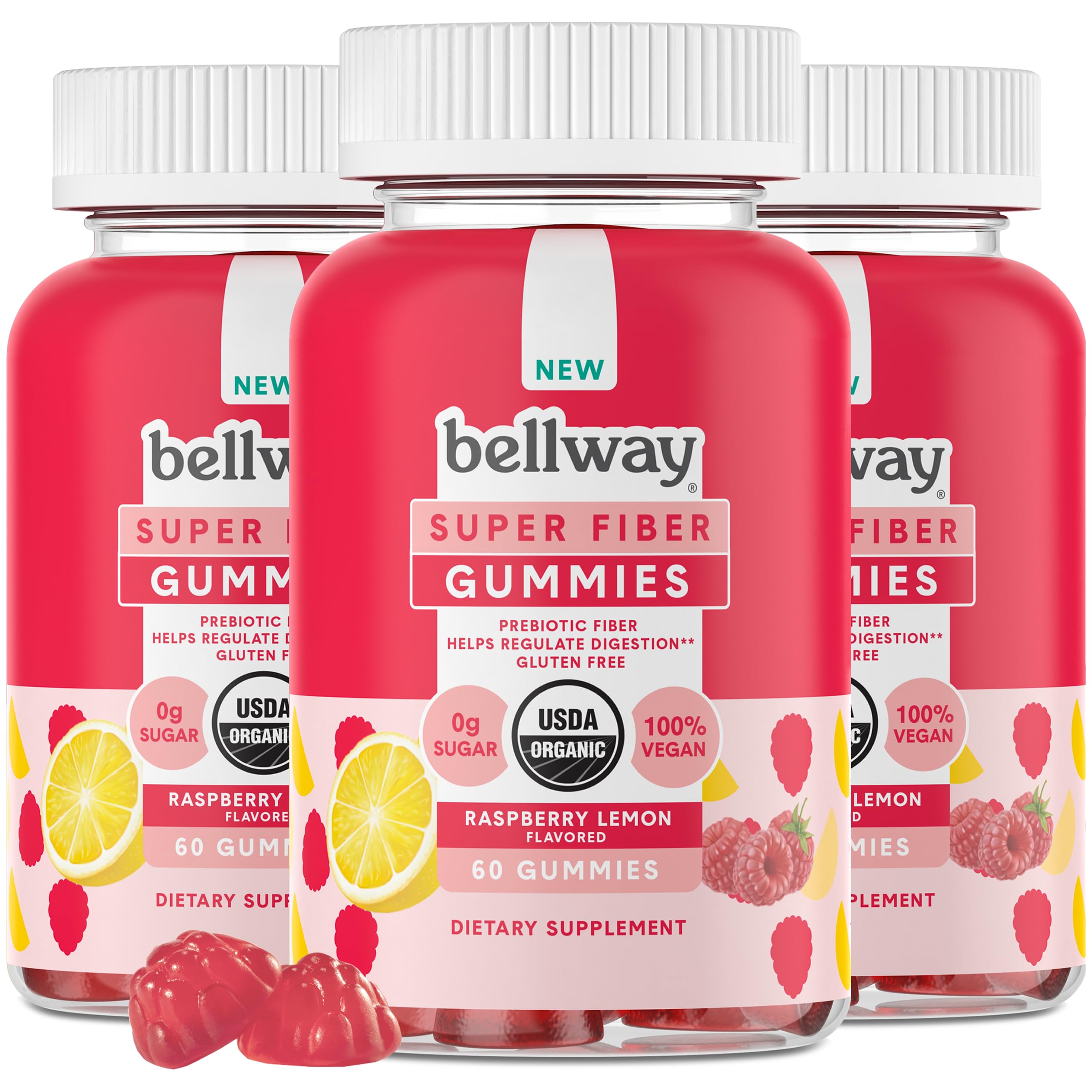 Bellway Super Fiber Gummies for Adults (3 Pack) - Sugar Free Organic Fiber Supplement Bellway uk supplements