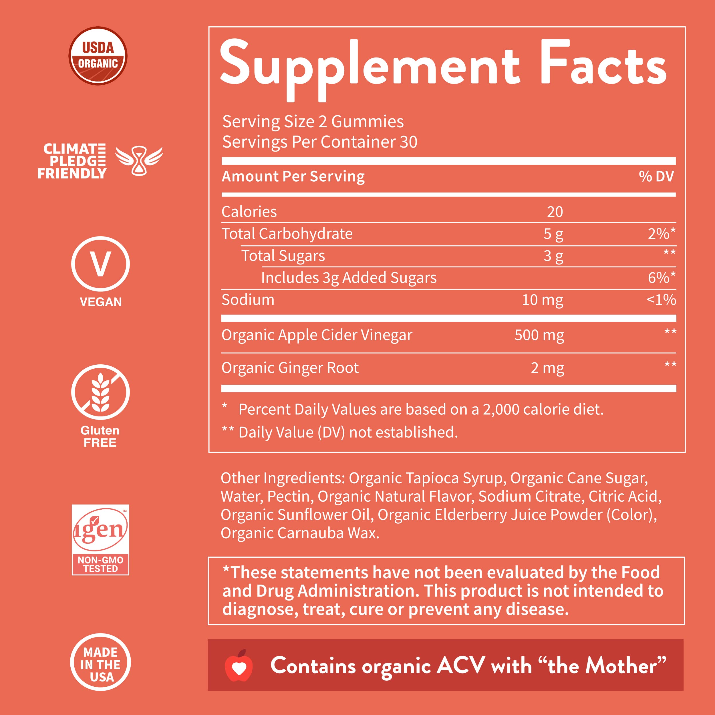 WellPath ACV Gummies with The Mother - USDA Organic, Vegan, Raw Apple Cider Vinegar WellPath uk supplements