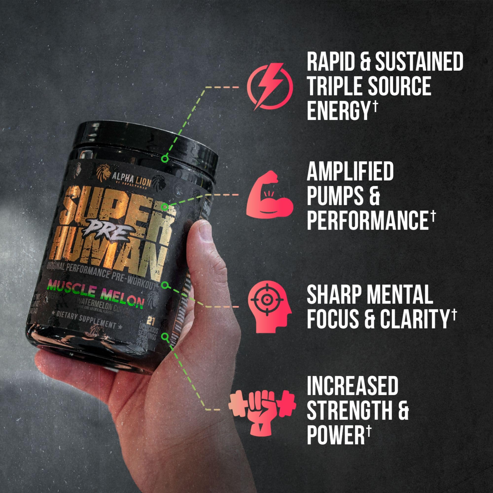 ALPHA LION Superhuman Pre Workout Powder & Post Workout Recovery Bundle, Sustained ALPHA LION uk supplements