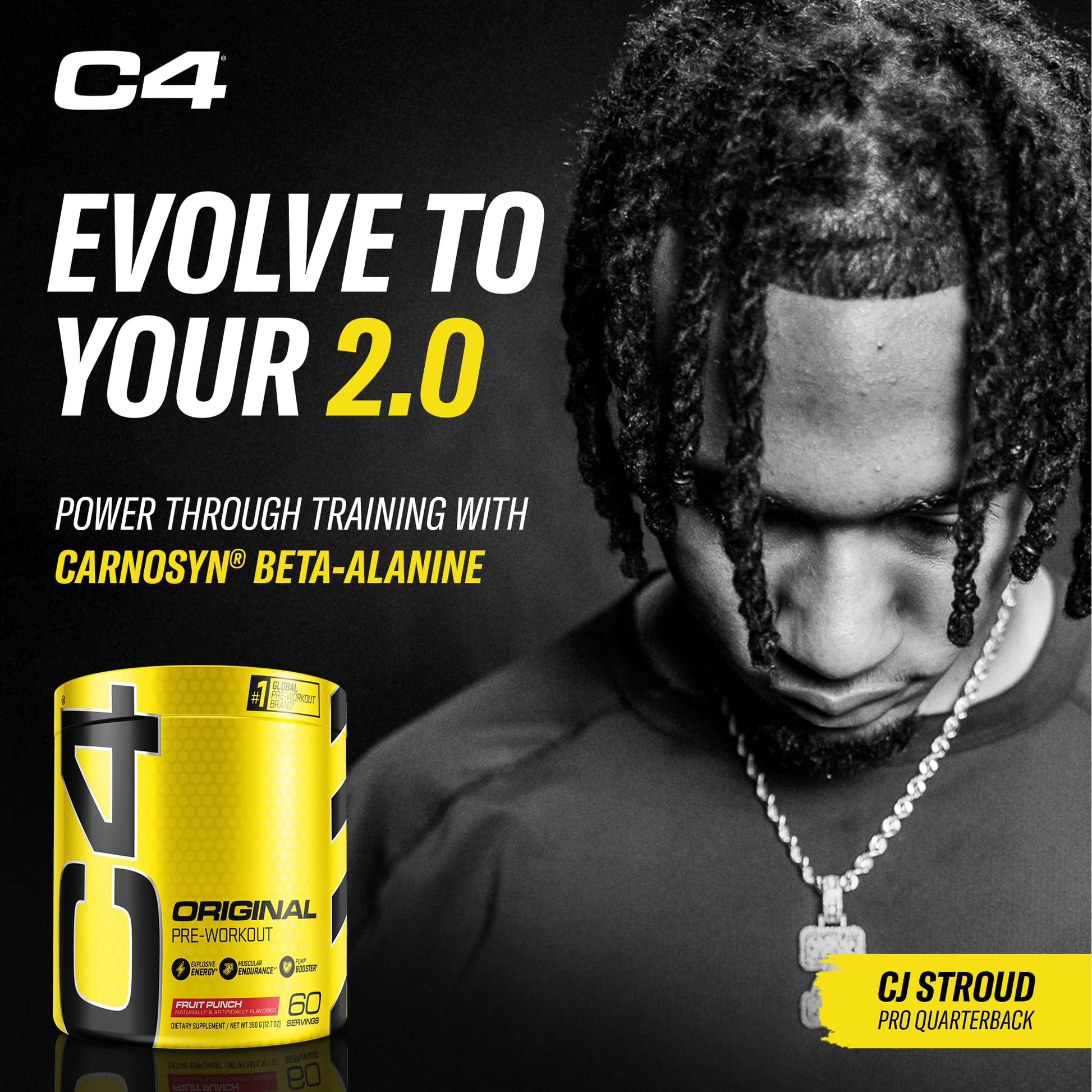 C4 Original Pre Workout Powder Fruit Punch - Vitamin C for Immune Support - Sugar Free Cellucor uk supplements