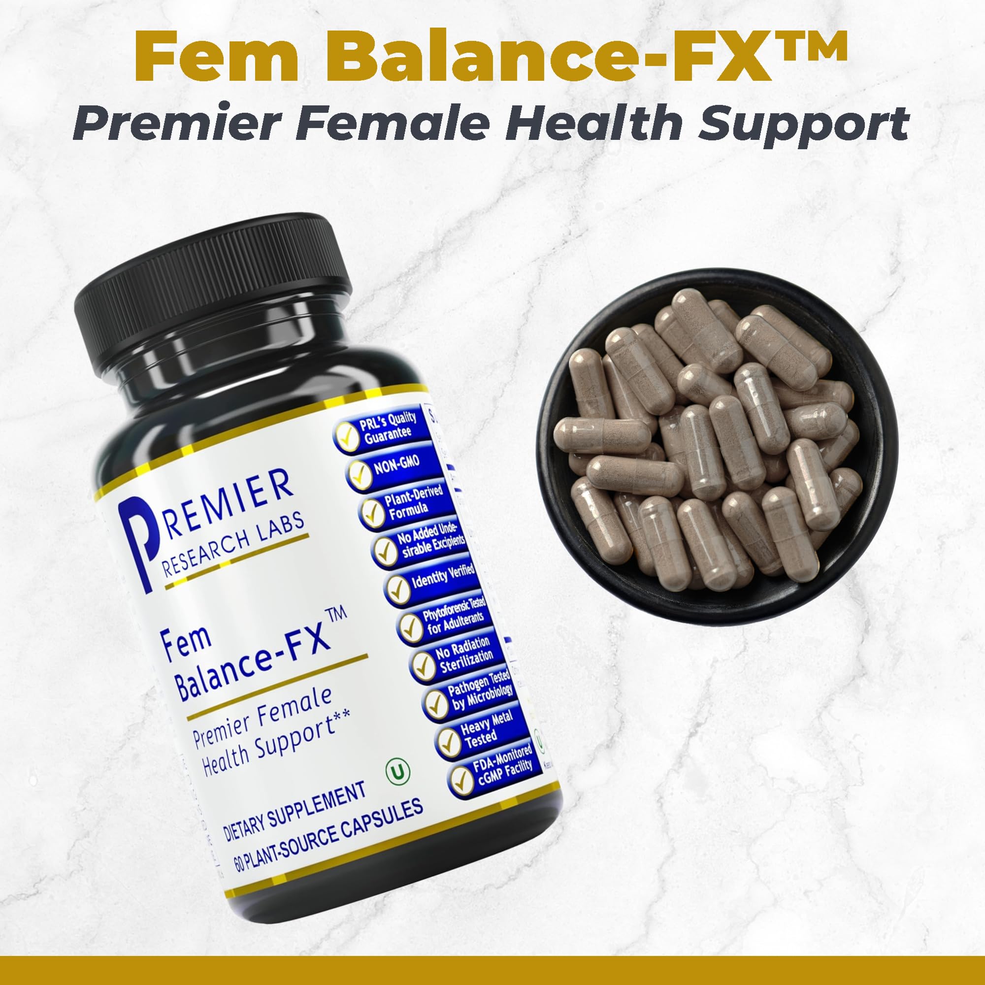 Premier Research Labs Fem Balance FX- Chasteberry Supplement for Women Hormone Balance Support, Chaste Tree Supplement w/Organic Chasteberry Extract, Natural Support for Women- 60 Vegetarian Capsules Premier Research Labs uk supplements