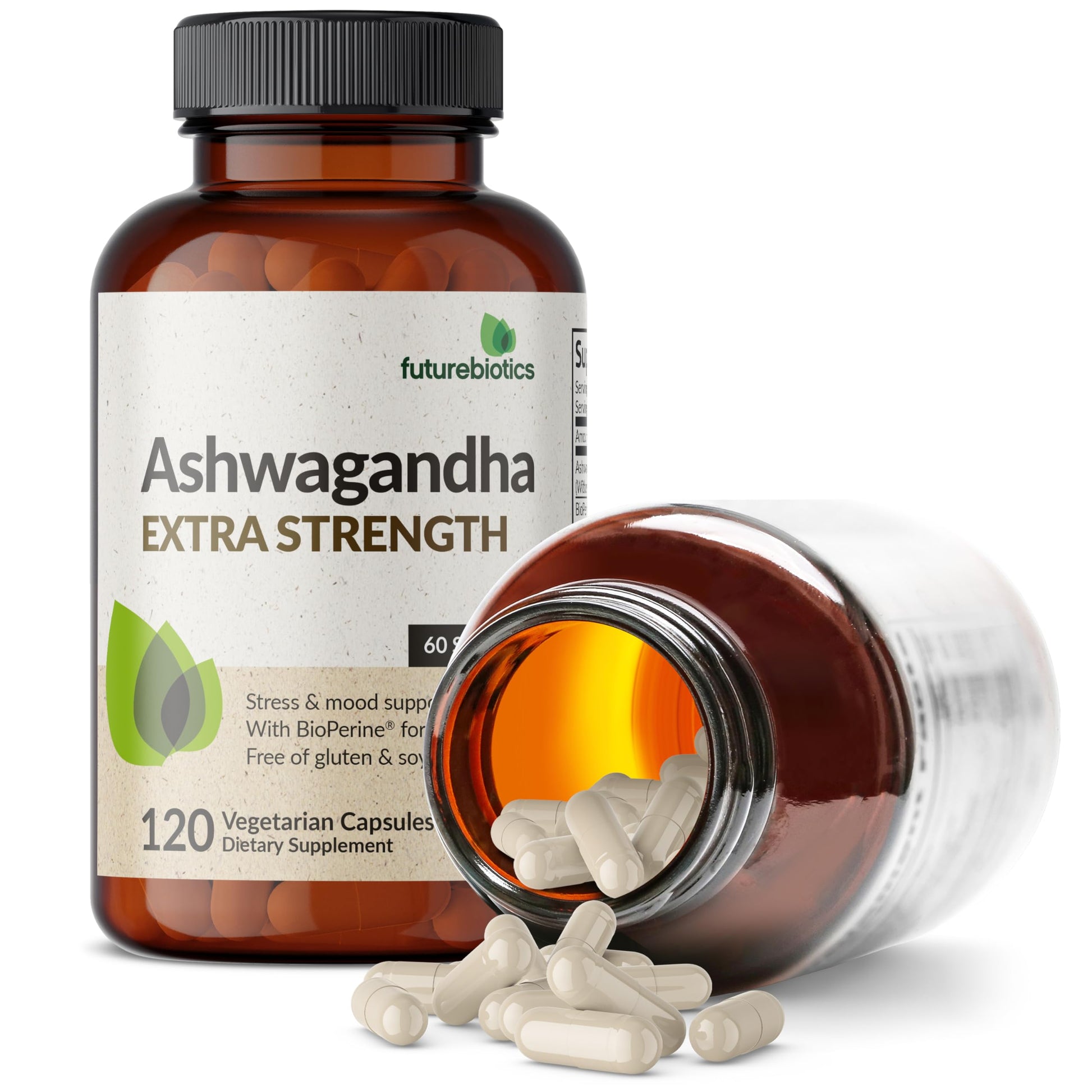 Futurebiotics Ashwagandha Extra Strength Stress & Mood Support with BioPerine Futurebiotics uk supplements