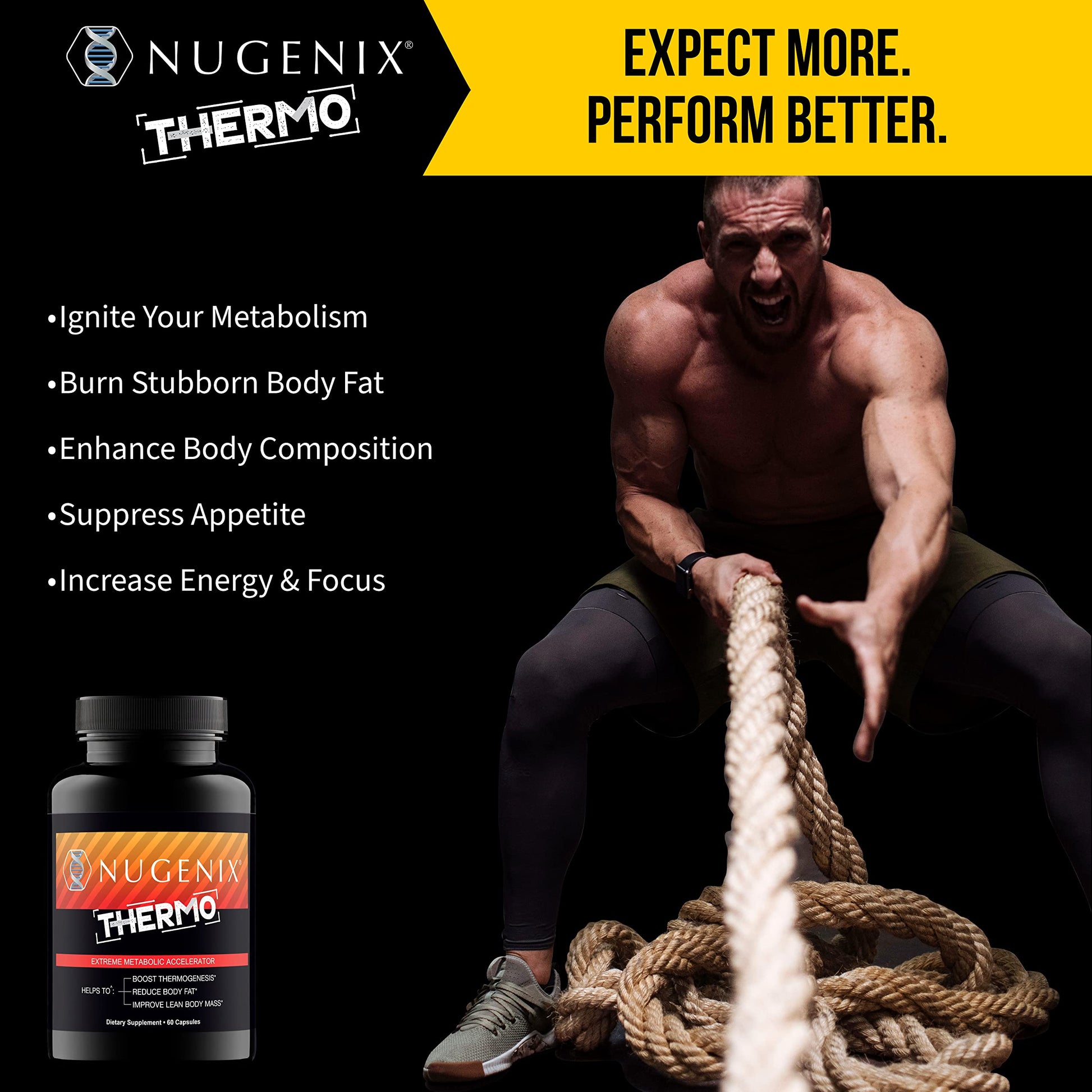 Nugenix Thermo - Thermogenic Fat Burner Supplement Pills for Men, Extreme Metabolic Accelerator Nugenix uk supplements