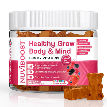 NUVIBOOST Healthy Grow Height Growth Gummies Rich in Calcium, Vitamins C, D3, K2, L-Arginine, Ashwagandha, and Others NUVIBOOST uk supplements