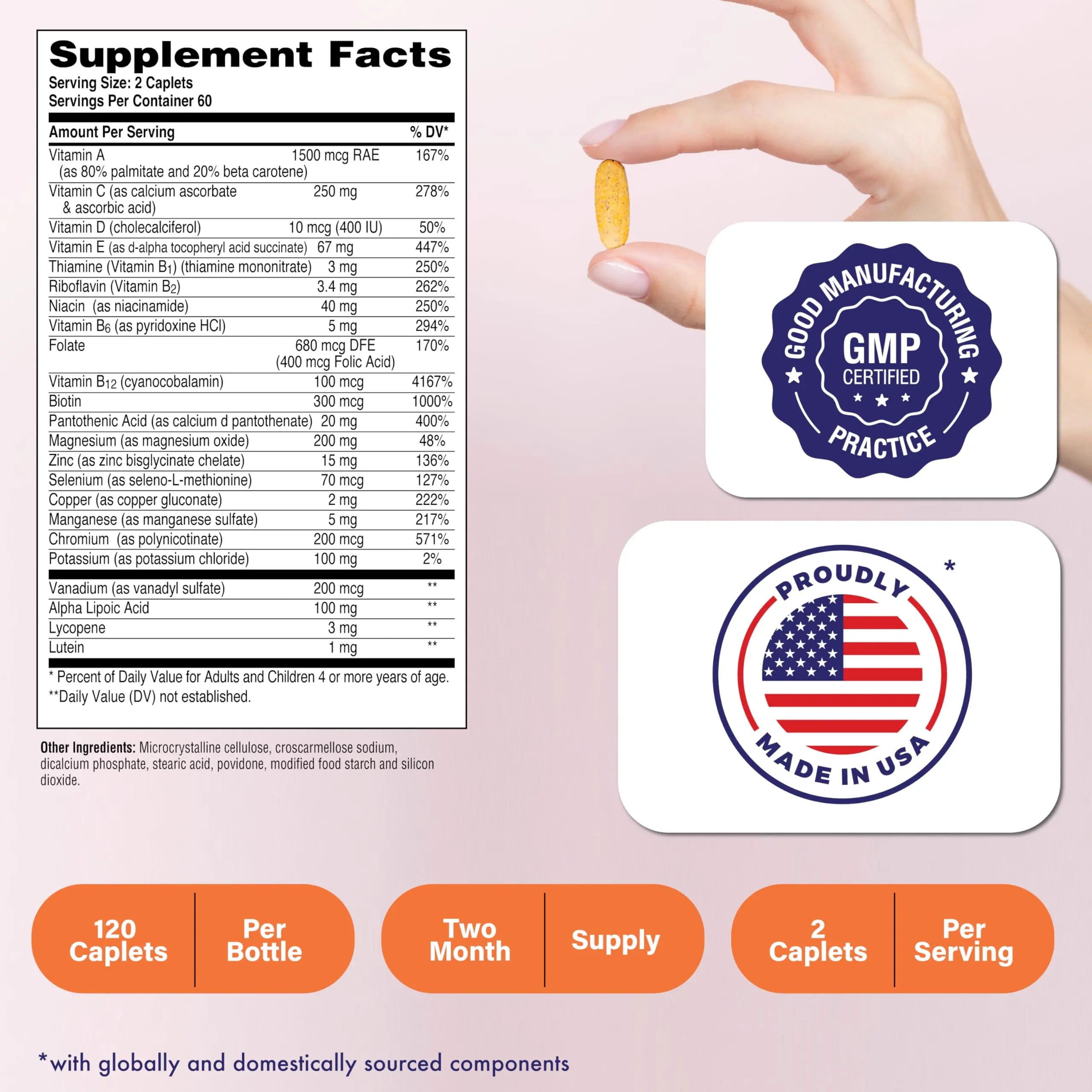 Health Thru Nutrition Ultra-Betic Multivitamin 120 Count | Supports Nerve, Vision, Energy | with ALA, Lycopene | Health Thru Nutrition uk supplements
