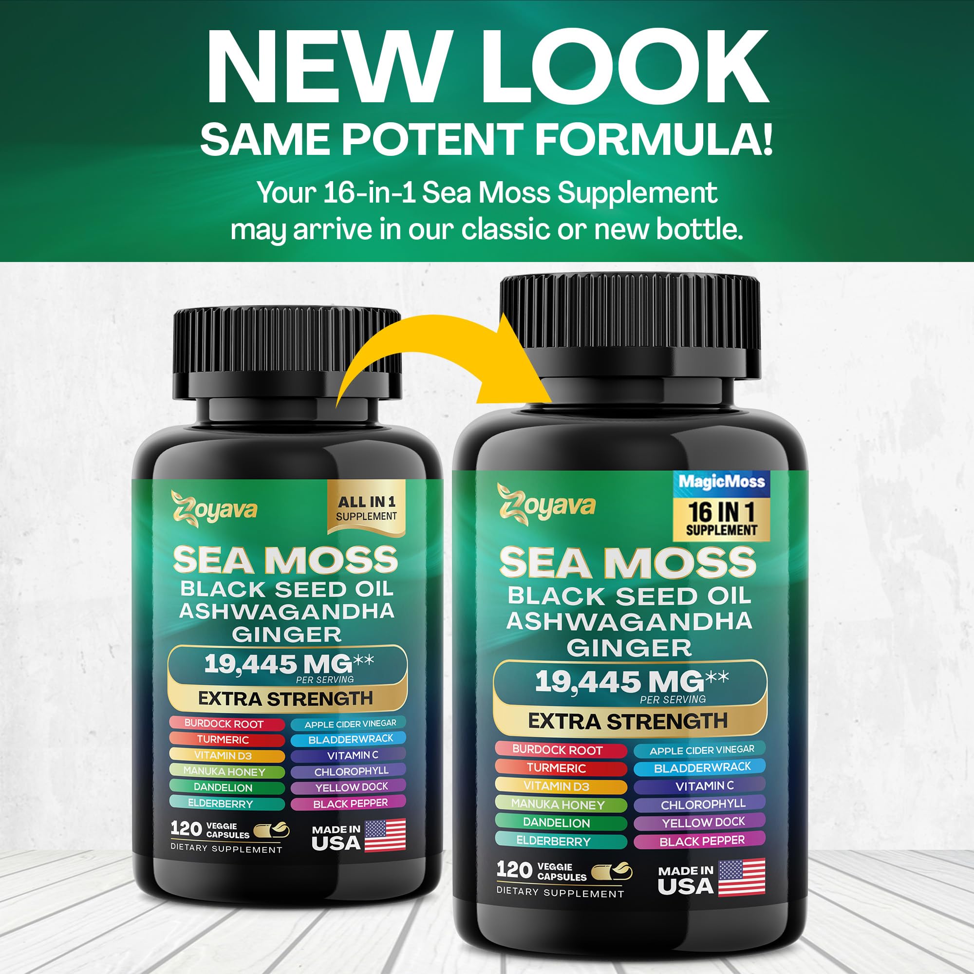 Zoyava Sea Moss 7000mg Black Seed Oil 4000mg Ashwagandha 2000mg Turmeric Zoyava uk supplements