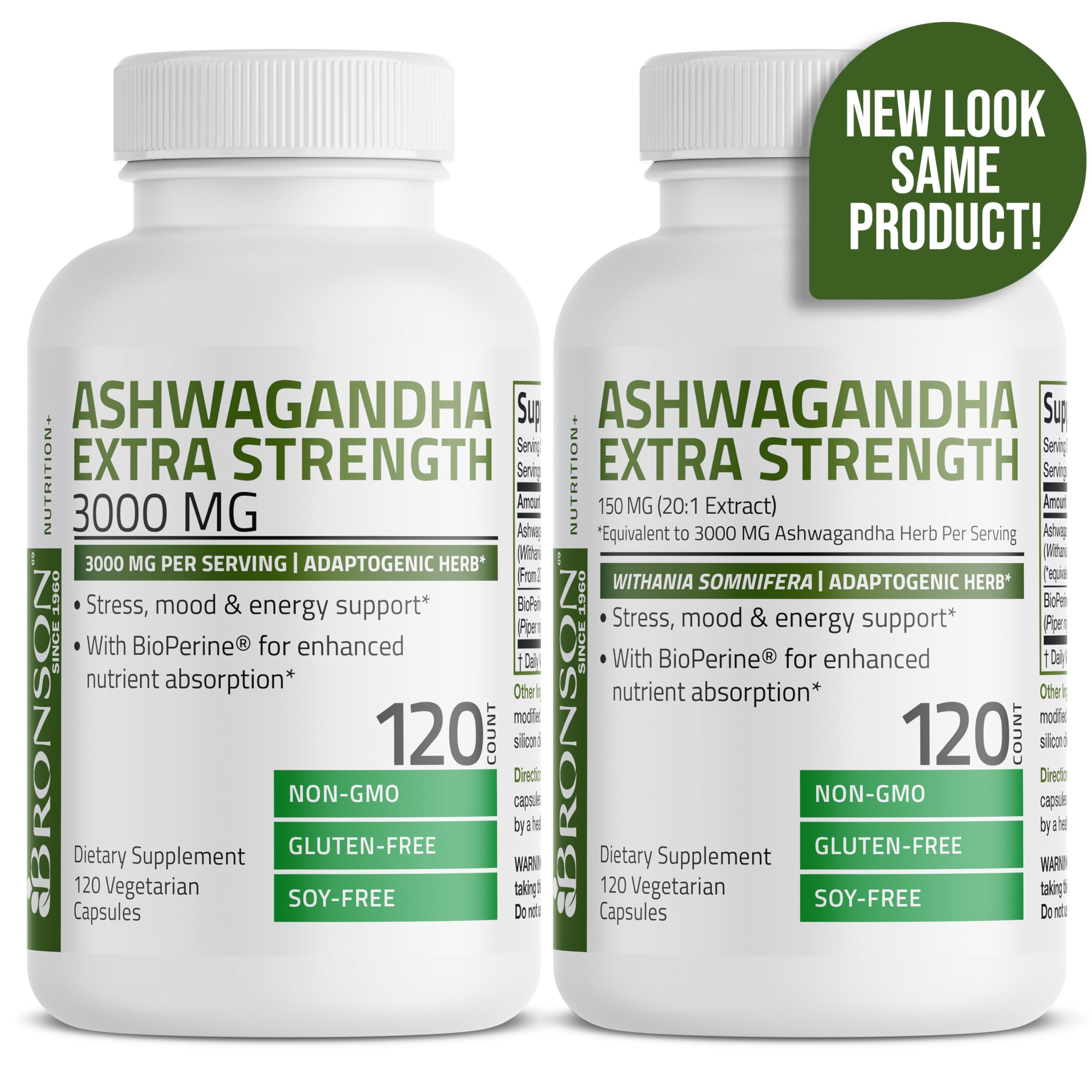 Bronson Ashwagandha Extra Strength Stress & Mood Support with BioPerine Bronson uk supplements
