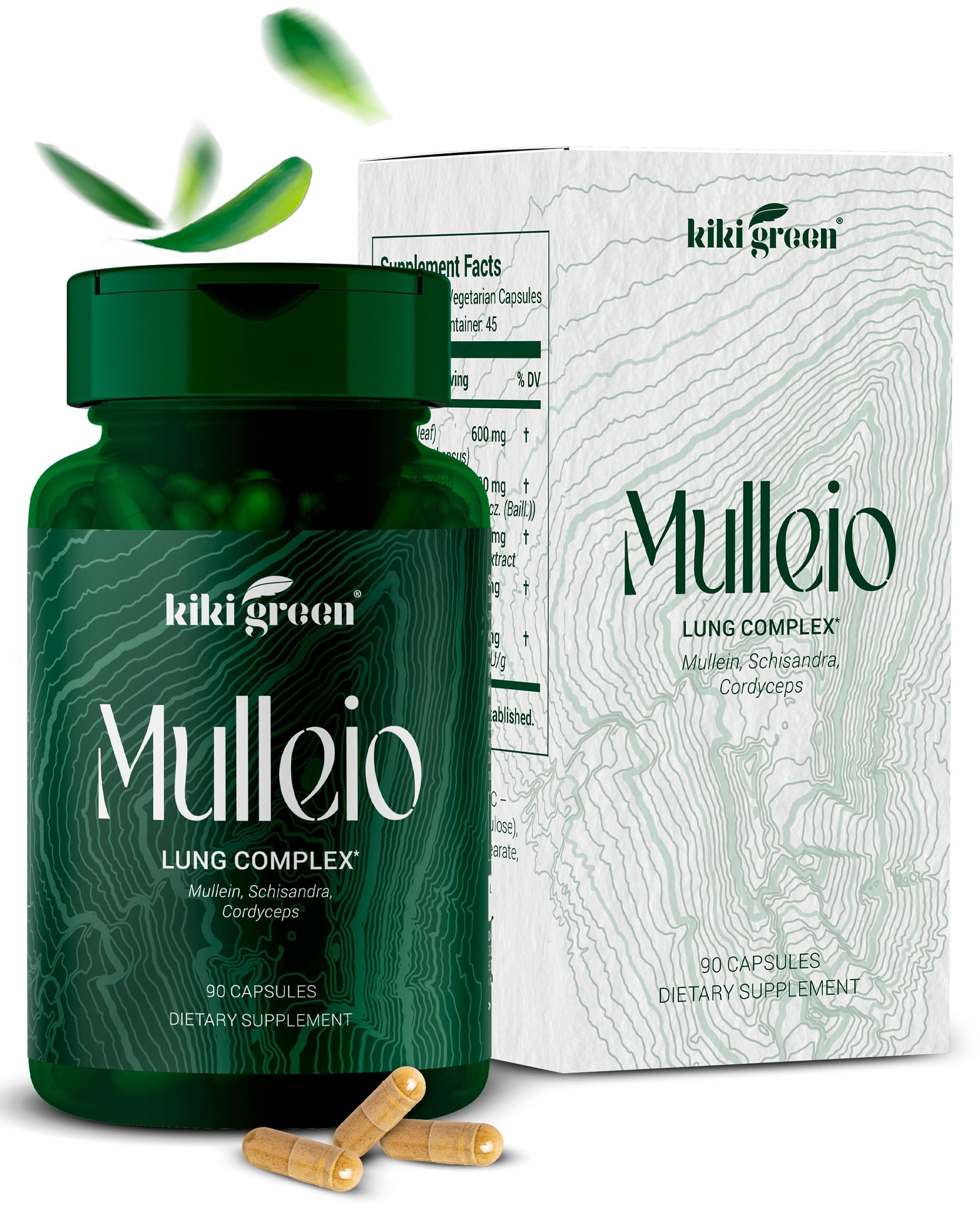 KIKI Green MULLEIO Lung Health Capsules: Herbal Supplement for Lung Cleanse, Better KIKI Green uk supplements