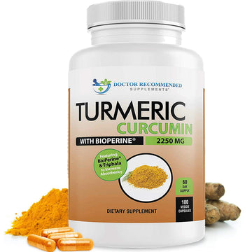 Turmeric Curcumin - 2250mg/d - Veggie Caps - 95% Curcuminoids with Black Pepper DOCTOR RECOMMENDED SUPPLEMENTS uk supplements