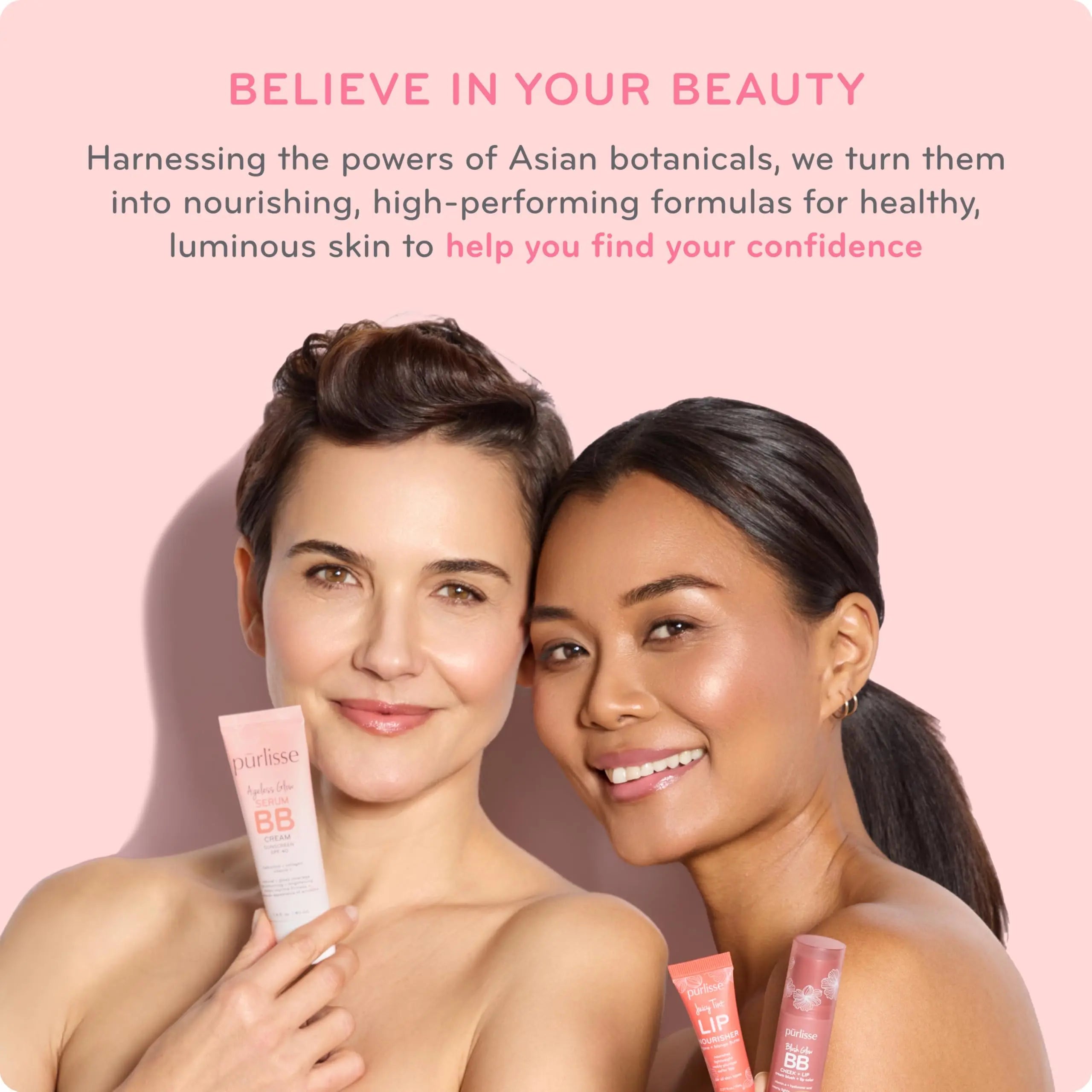 pūrlisse Perfect Glow BB Cream with SPF 30 - Matte Meets Dewy Finish - Enriched with Goji & Hawthorn Berry to Help Improve Skin Texture & Radiance - Medium Golden (1.4 oz) pūrlisse uk supplements