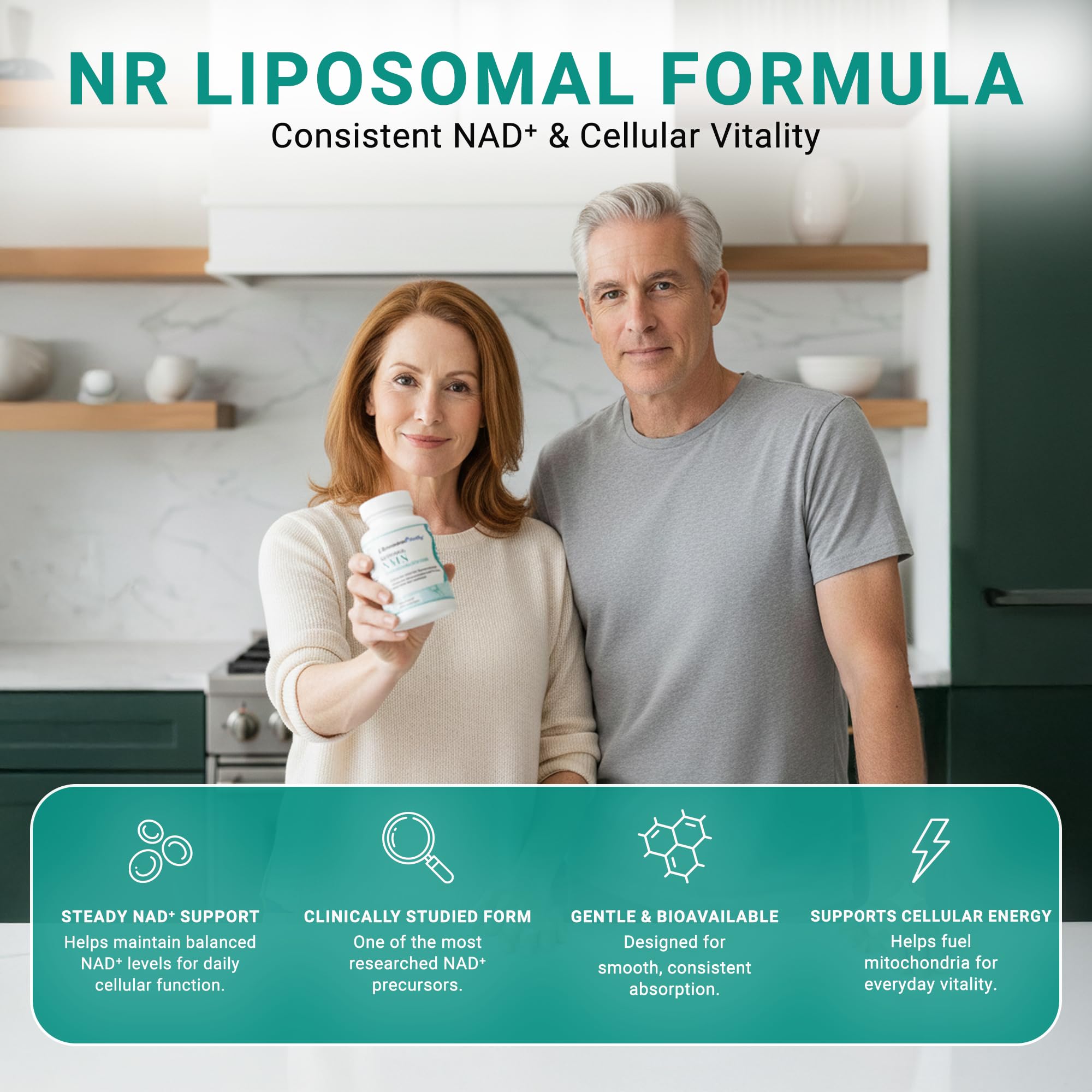 GenuinePurity Liposomal NR 300mg Nicotinamide Riboside Supplement | Advanced NAD Boost for Cellular Energy and Mitochondrial Function | Gluten Free, Vegan, USA Made, Non-GMO | 60 Capsules GenuinePurity uk supplements