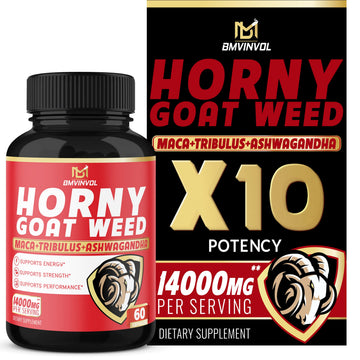 BMVINVOL Horny Goat Weed Capsules, Boost Energy,14000mg Herbal BMVINVOL uk supplements