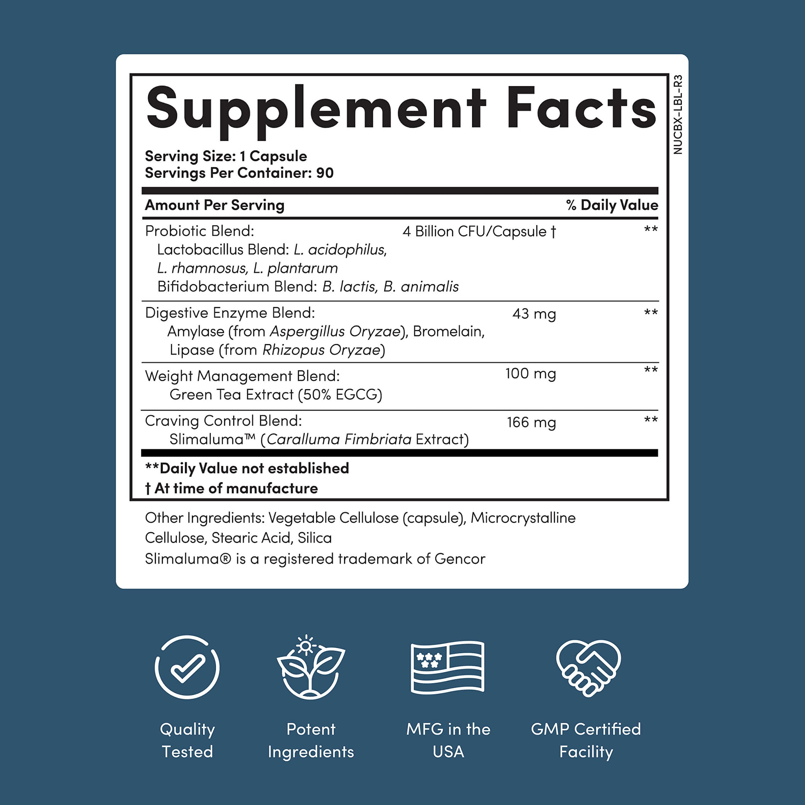 Nucific® Bio-X4 4-in-1 Weight Management Probiotic Supplement, 90 Count. Nucific uk supplements