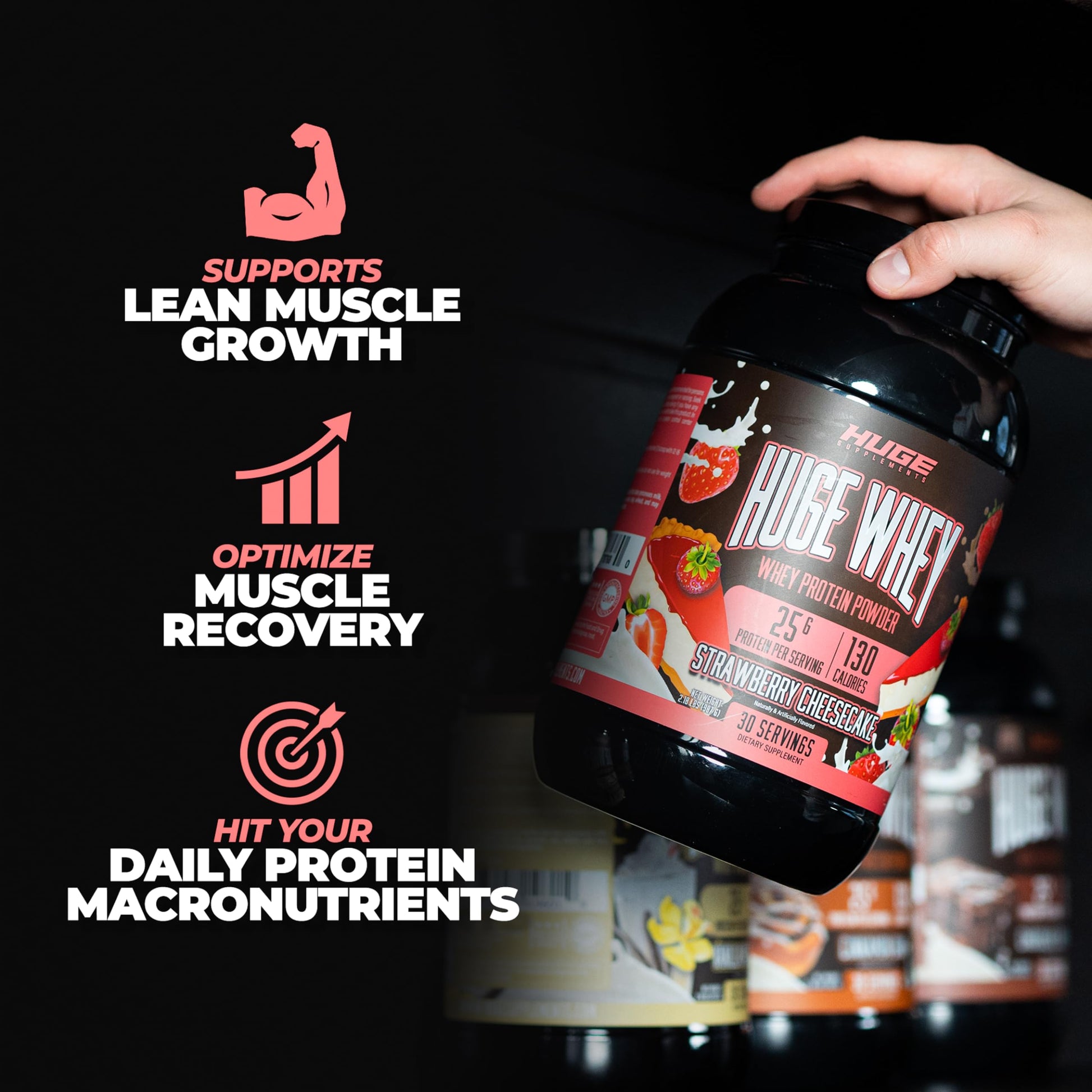 Huge Supplements, Whey Protein Concentrate Powder, Clinically Dosed Formula, 25g Huge Supplements uk supplements