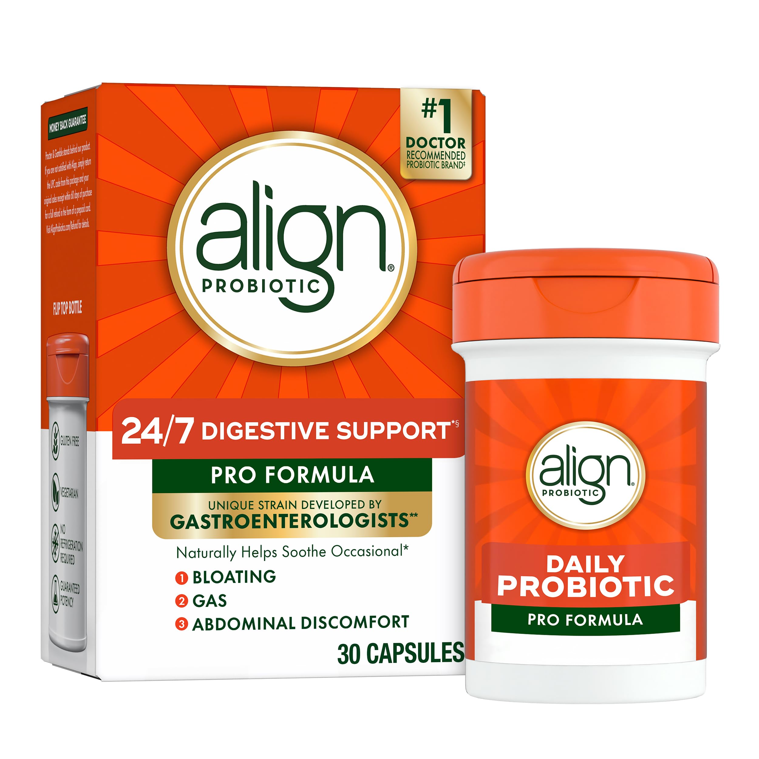 Align Probiotic, Pro Formula, Probiotics for Women and Men, Probiotics for Digestive Health, Men and Womens Probiotic Capsules Help Relieve Occasional Bloating & Gas*, 30 Capsules Align uk supplements