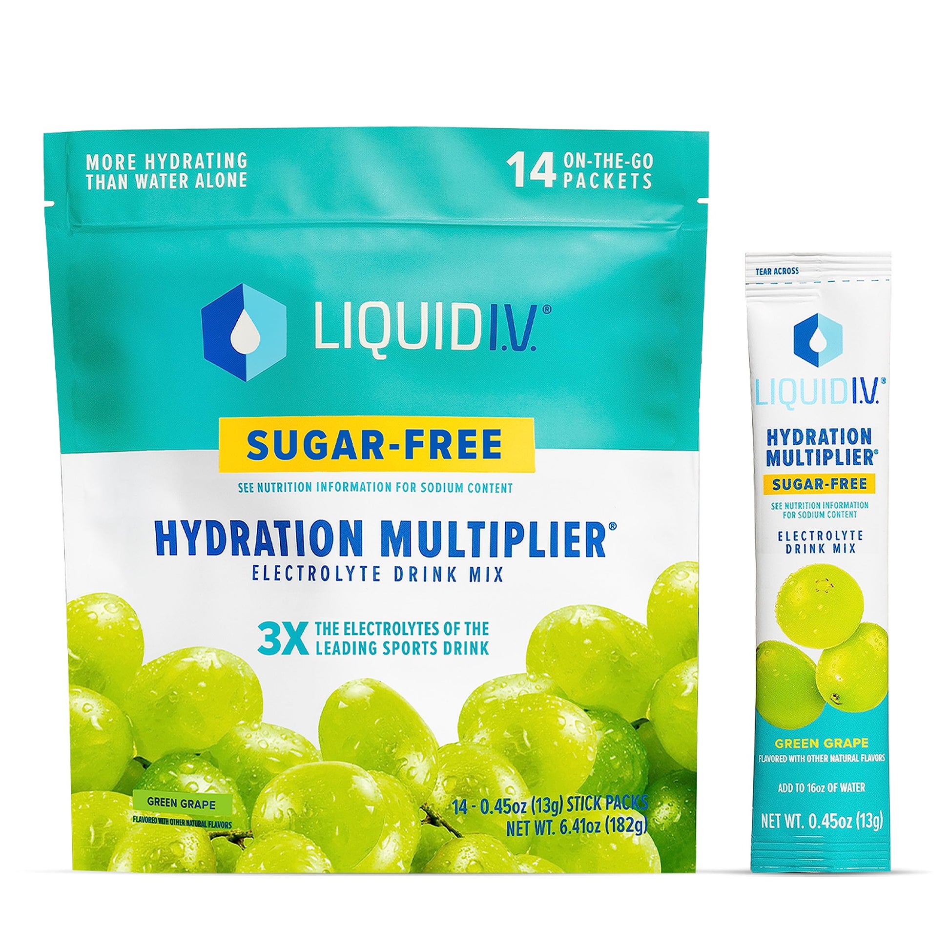 Liquid I.V. Sugar-Free Hydration Multiplier - Green Grape – Hydration Powder Packets Liquid I.V. uk supplements