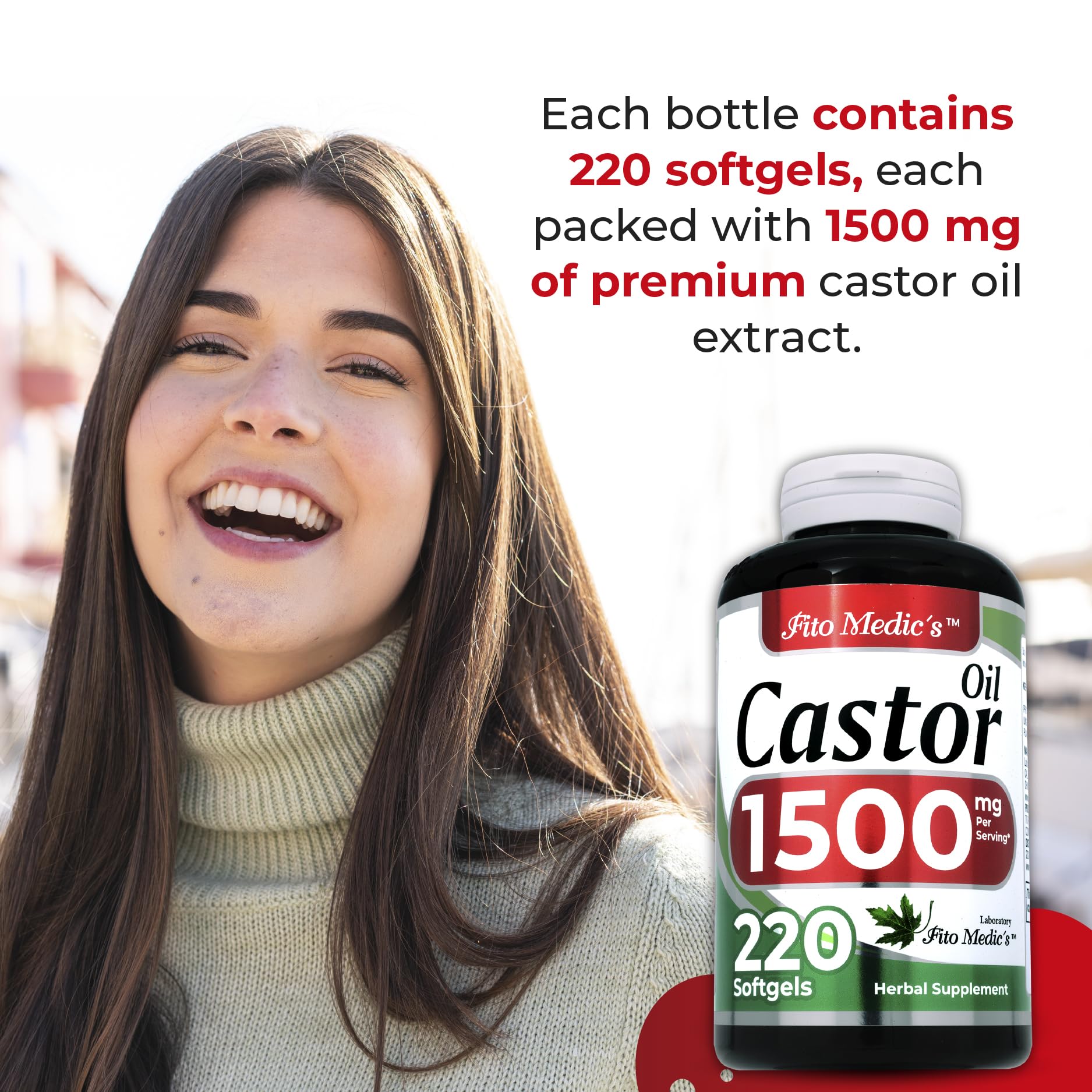 Lab | castor oil pills |220 softgels |1500 mg| castor oil capsules | castor oil capsules organic FITO MEDIC'S uk supplements