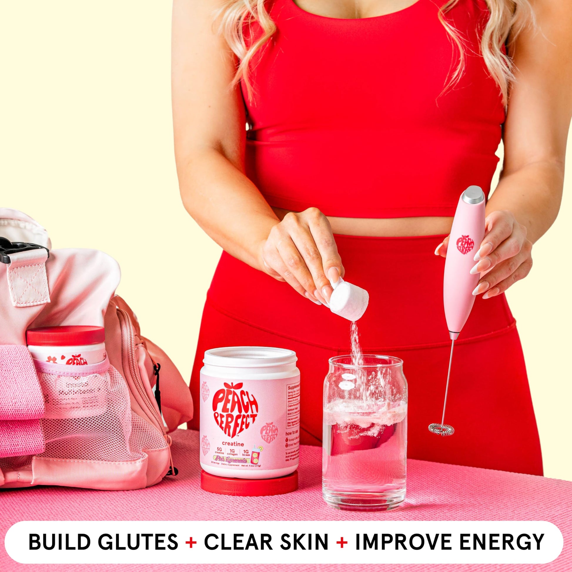 Peach Perfect Creatine Blend for Women – Micronized Creatine Monohydrate with BCAA & Collagen for Glute Strength Support – Strawberry Acai – 30 Servings Peach Perfect uk supplements