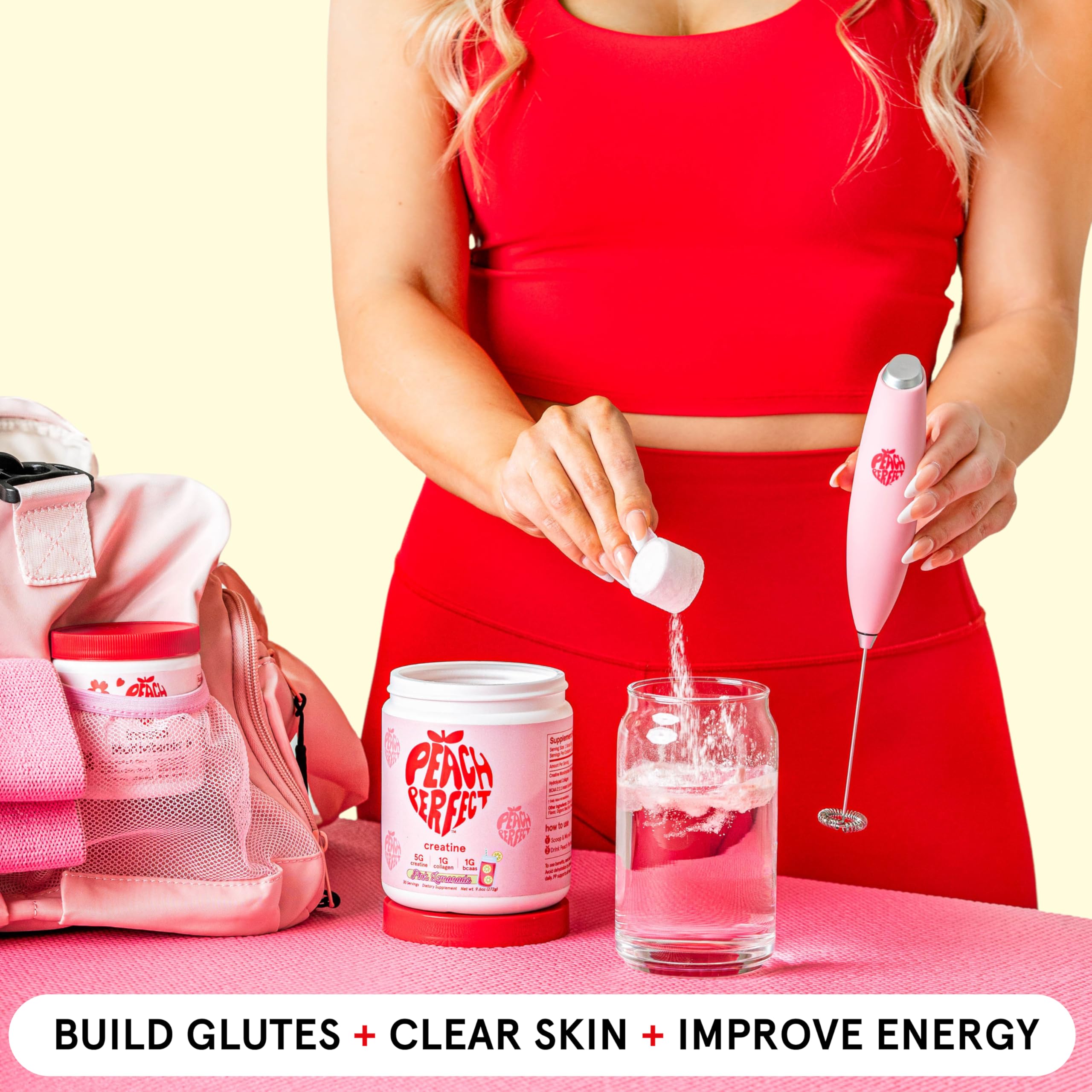 Peach Perfect Creatine Blend for Women – Micronized Creatine Monohydrate with BCAA & Collagen for Glute Strength Support – Strawberry Acai – 30 Servings Peach Perfect uk supplements