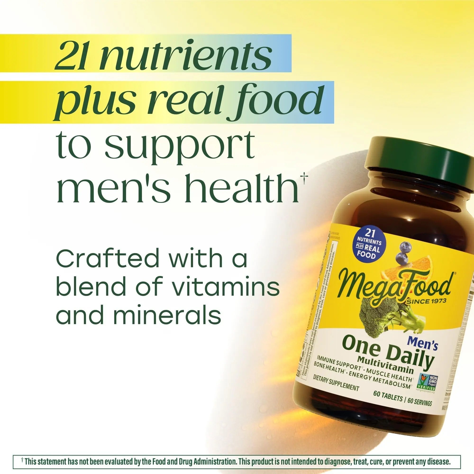 MegaFood One Daily Mens Multivitamins - Multivitamin for Men - Vitamin C, Vitamin D3 & Vitamin B12 - Muscle, Energy Metabolism & Immune Support MegaFood uk supplements