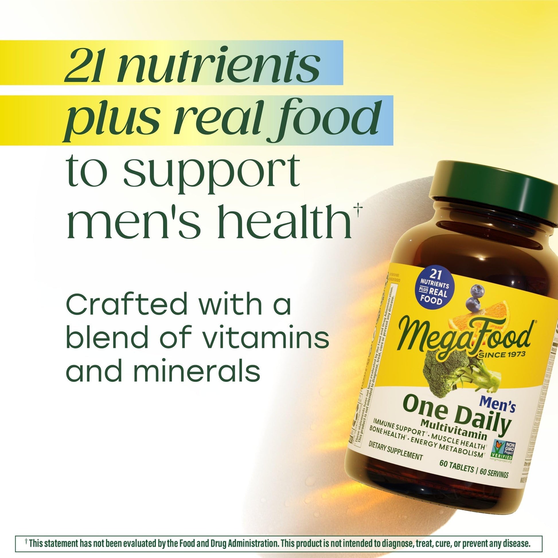 MegaFood One Daily Mens Multivitamins - Multivitamin for Men - Vitamin C, Vitamin D3 & Vitamin B12 - Muscle, Energy Metabolism & Immune Support MegaFood uk supplements