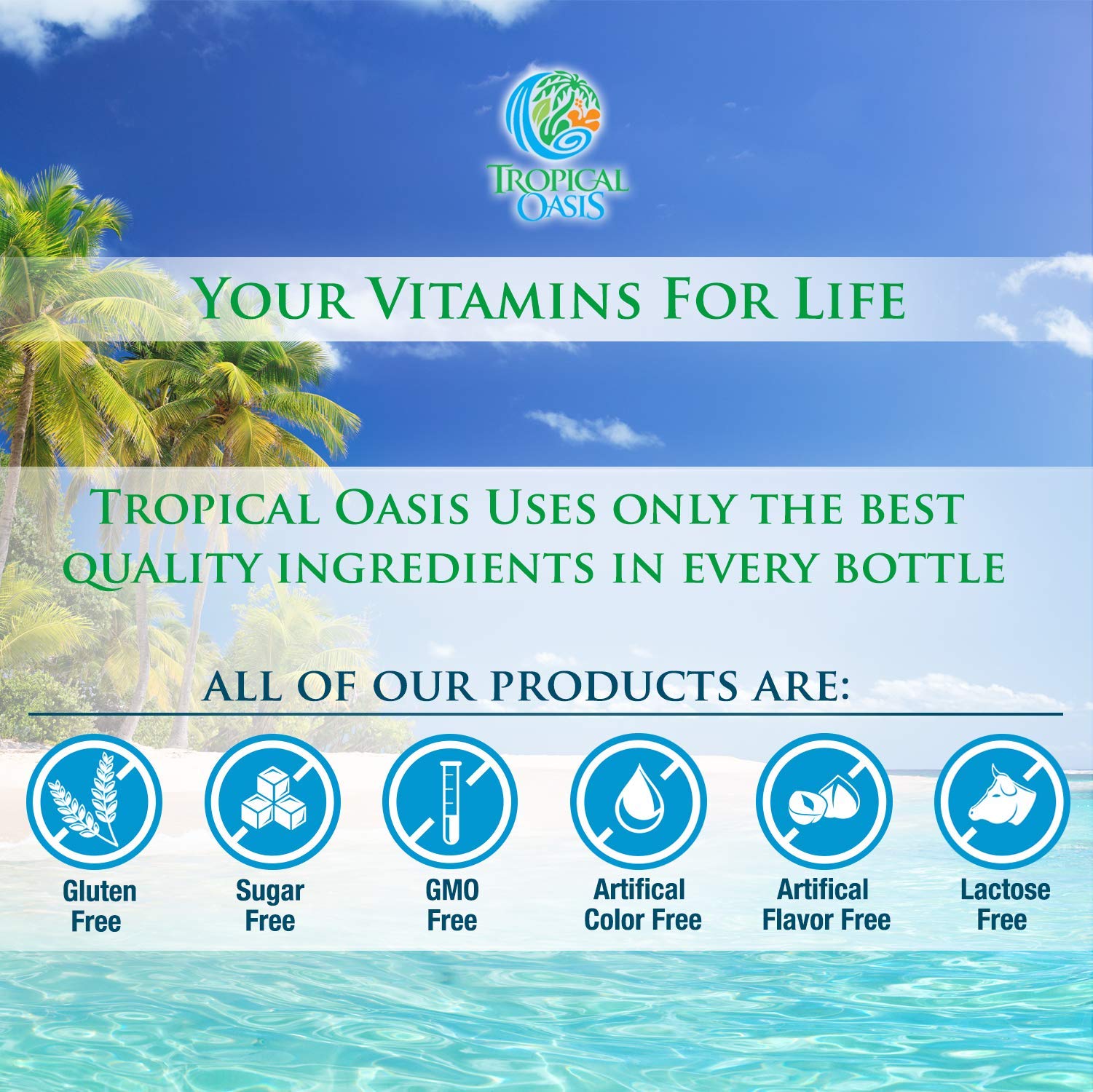 Tropical Oasis Mega Plus - Liquid Multivitamin and Mineral Supplement – Includes 85 Vitamins & Minerals, 20 Amino Acids + CoQ10, Grape Seed Extract & Organic Aloe Vera - 32oz, 32 Servings, 33460 Tropical Oasis uk supplements