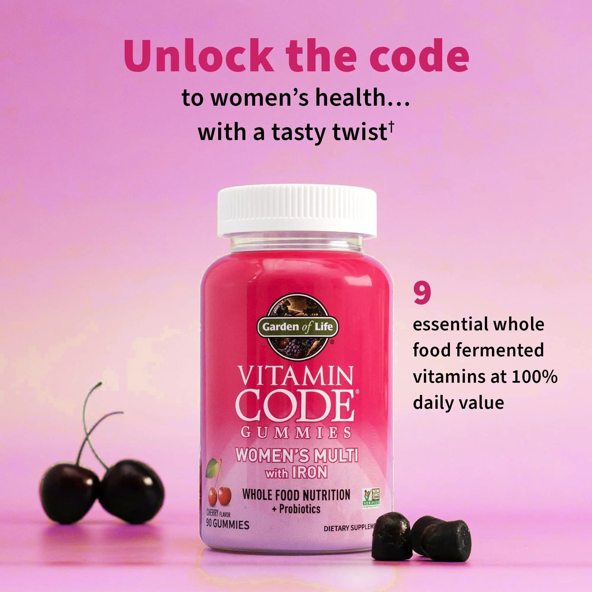 Garden of Life Vitamin Code Women’s Multivitamin Gummy with Iron: Folate, Biotin, D3 & B12 for Hair, Skin & Nails Garden of Life uk supplements