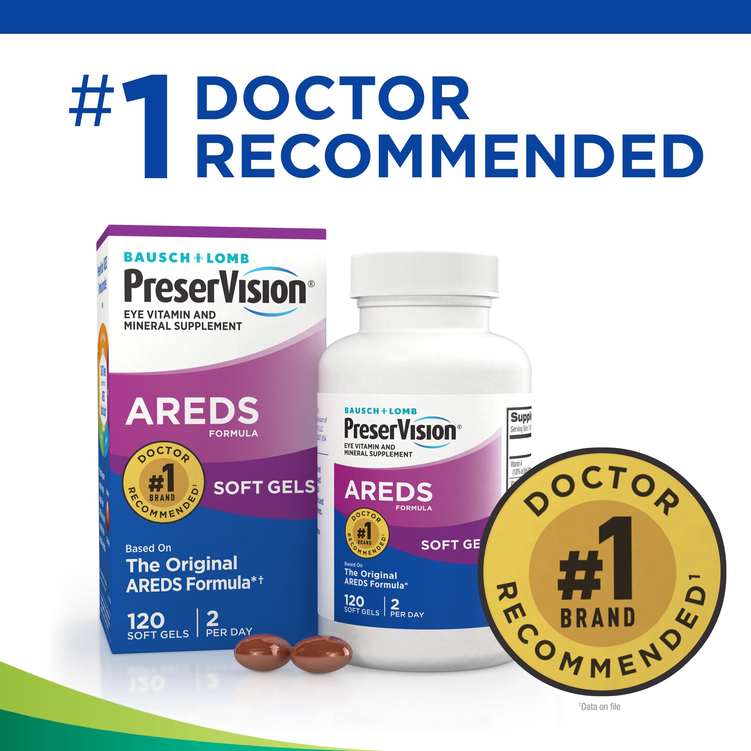 PreserVision AREDS Eye Vitamins, #1 Eye Doctor Recommended Brand, Multivitamin with Copper, Vitamin A, C & E, Zinc Supplements, 120 Softgels PreserVision uk supplements