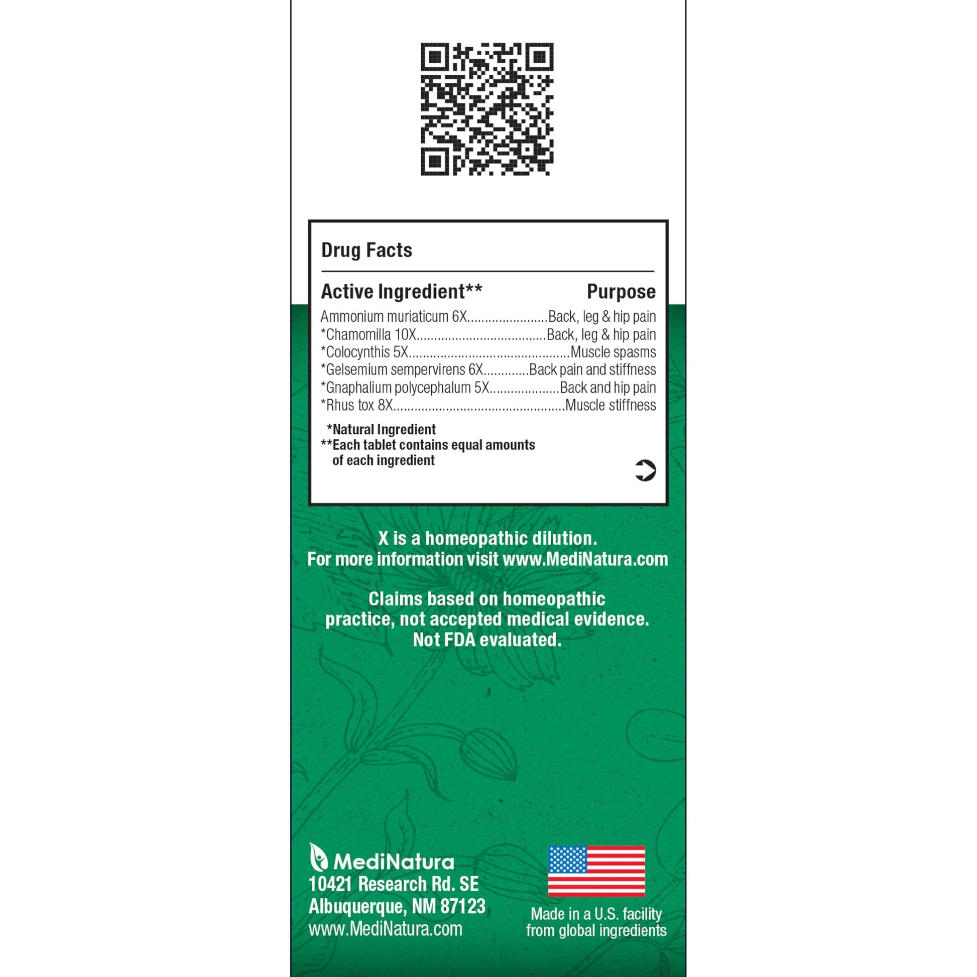 MediNatura BHI Back – Back Relief Tablets – Natural Homeopathic Formula for Muscle Stiffness & Muscle Spasms – Fast-Acting, Non-Drowsy – 100 Count MediNatura uk supplements