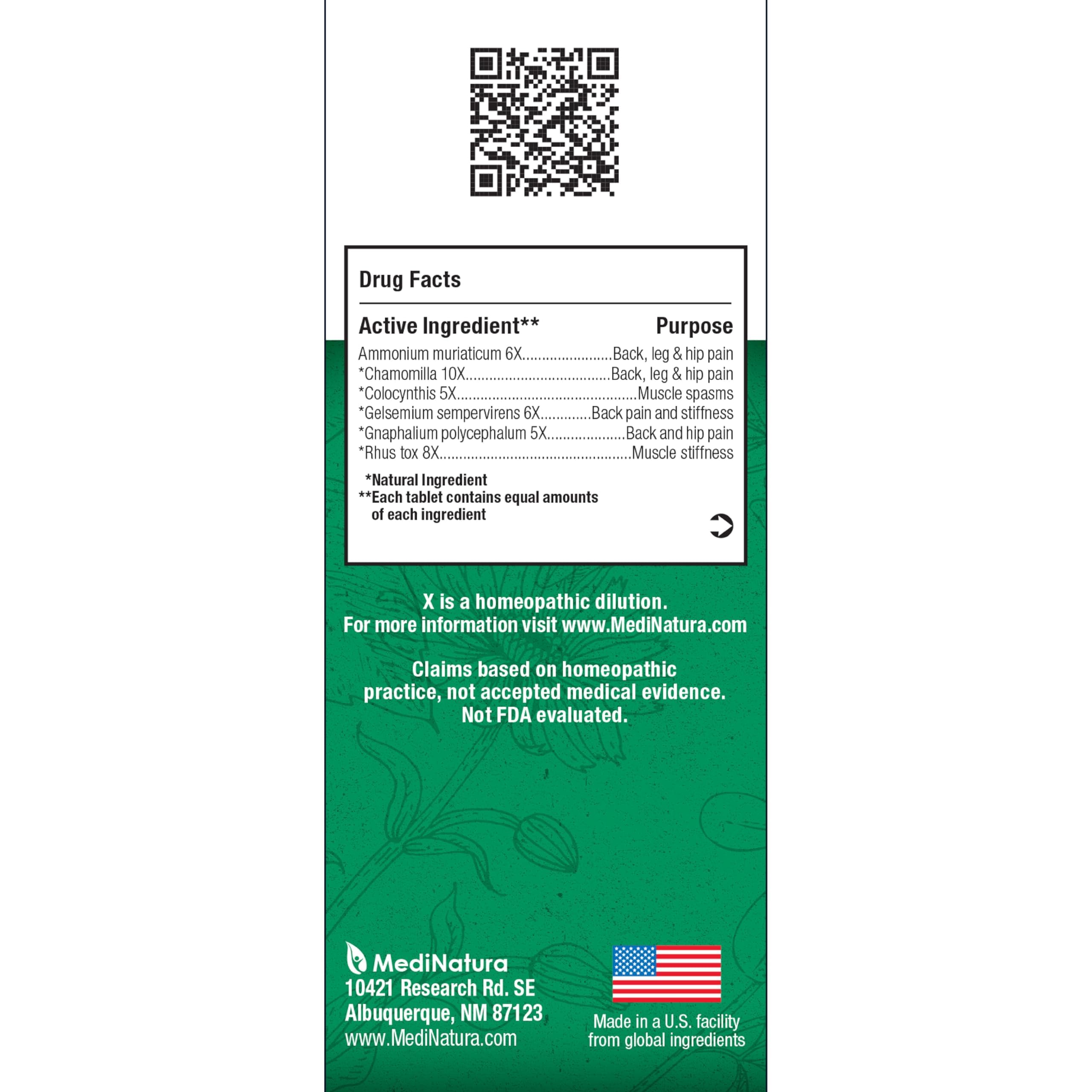 MediNatura BHI Back – Back Relief Tablets – Natural Homeopathic Formula for Muscle Stiffness & Muscle Spasms – Fast-Acting, Non-Drowsy – 100 Count MediNatura uk supplements