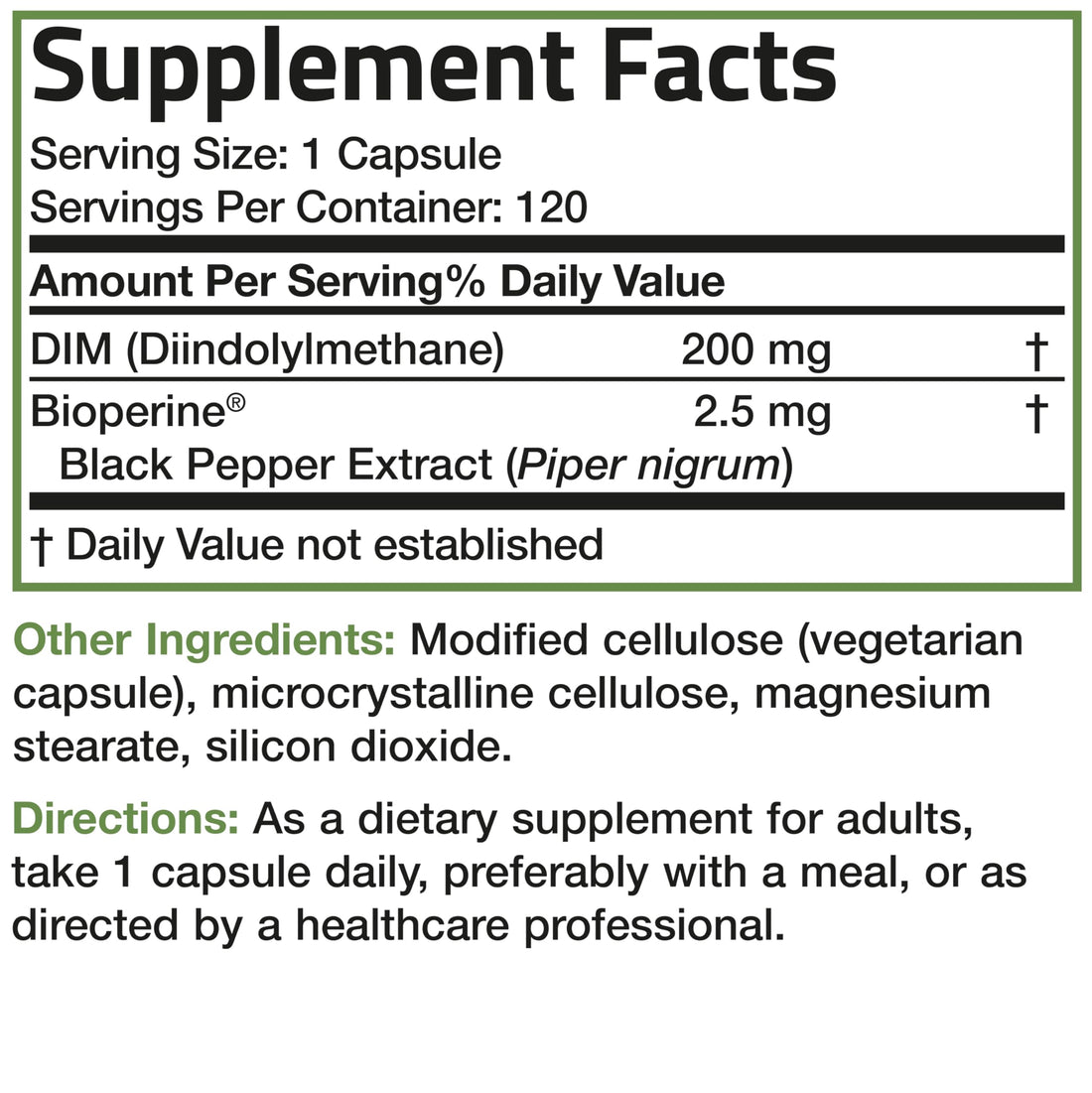Bronson DIM Supplement 200 MG Diindolymethane with BioPerine for Enhanced Absorption, Estrogen Metabolism & Maintains Balanced Hormone Levels, 120 Vegetarian Capsules Bronson uk supplements