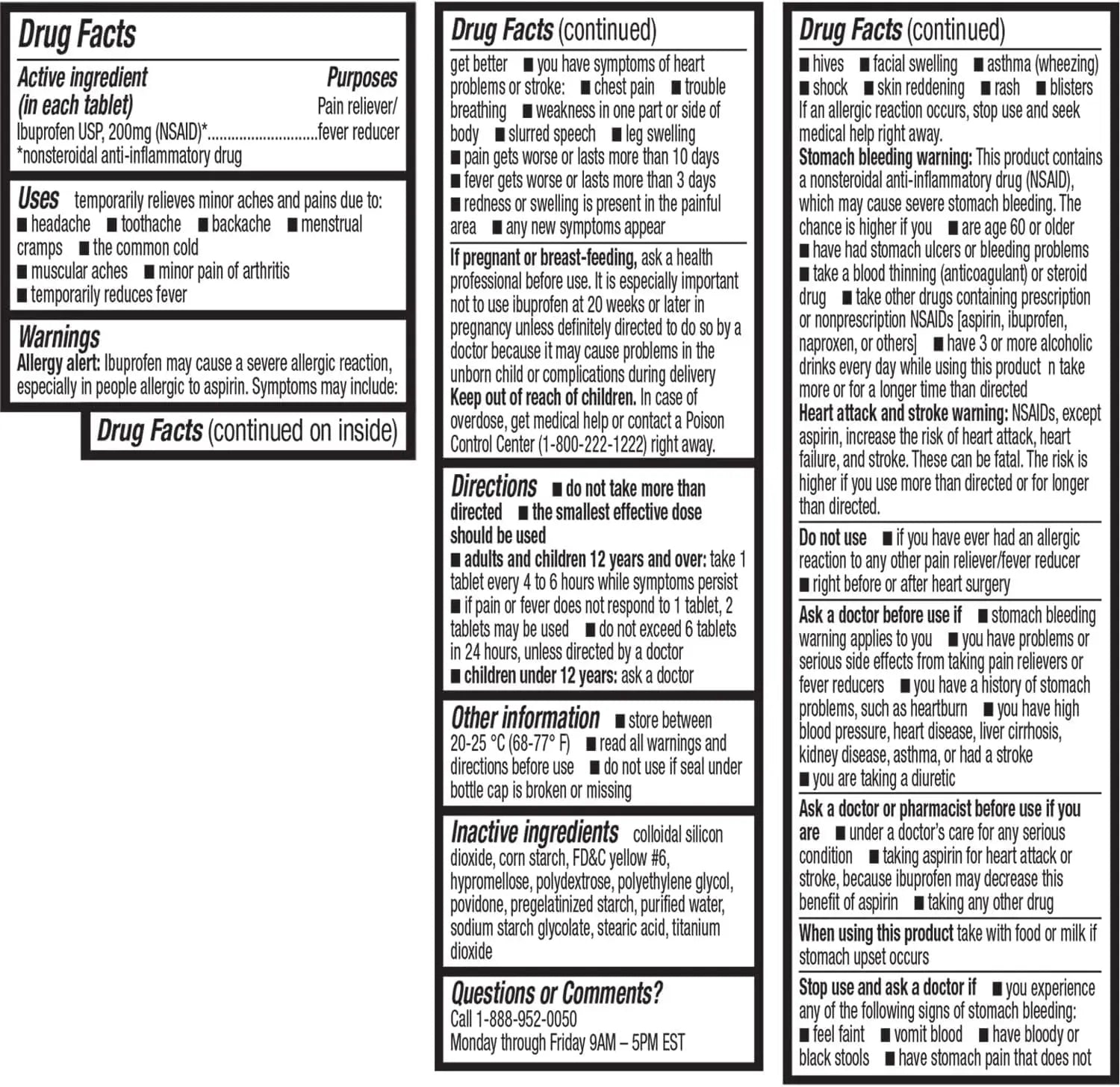 HealthA2Z Ibuprofen 200mg Tablets | Pain Reliever & Fever Reducer | 750 Total Tablets (250 Counts + 500 Counts) | Pain Relief for Headache, Muscle Pain, Joint Pain & Inflammation HealthA2Z uk supplements