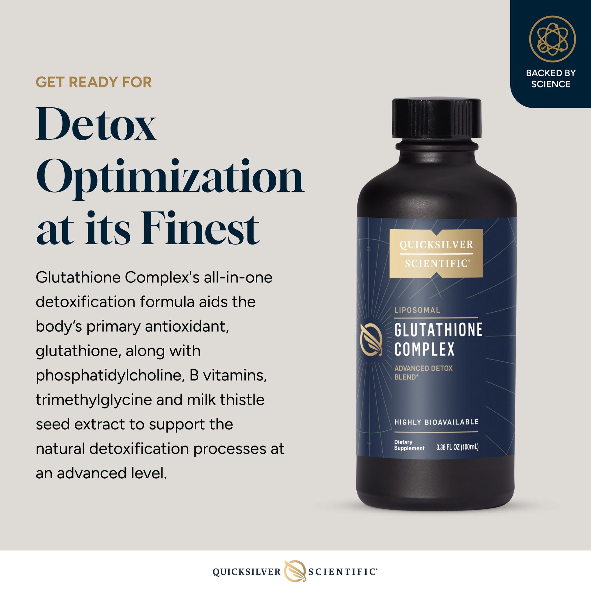 Quicksilver Scientific Glutathione Complex - Superior Absorption Antioxidant Supplement with Liquid Glutathione & Milk Thistle - Vitamin B Complex - Supplement for Daily Use (3.38 fl oz) Quicksilver Scientific uk supplements