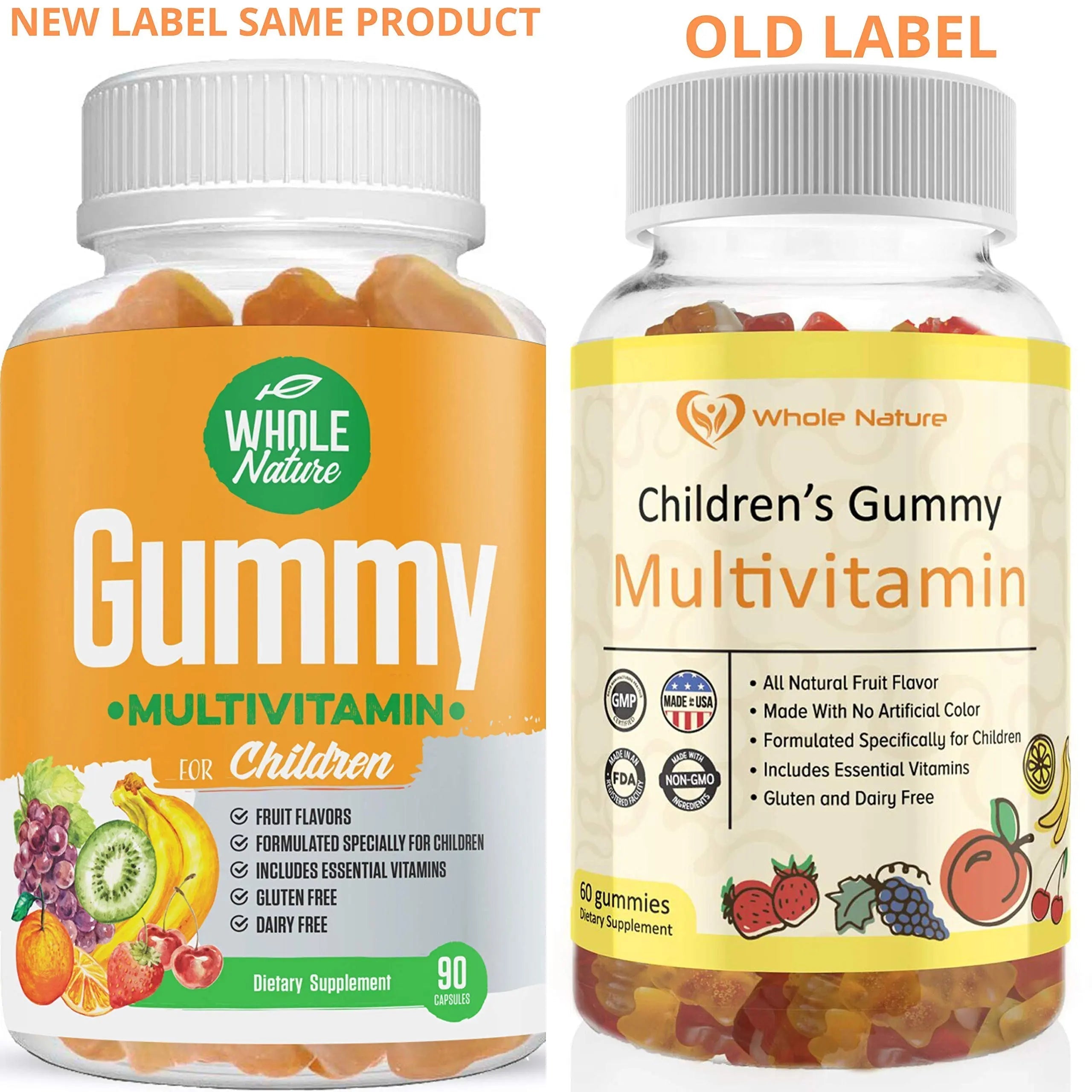 Whole Nature Kids Gummy Multivitamin - Complete Daily Essentials Childrens Vitamins and Minerals for Overall Wellness, 90 Gummies Whole Nature uk supplements