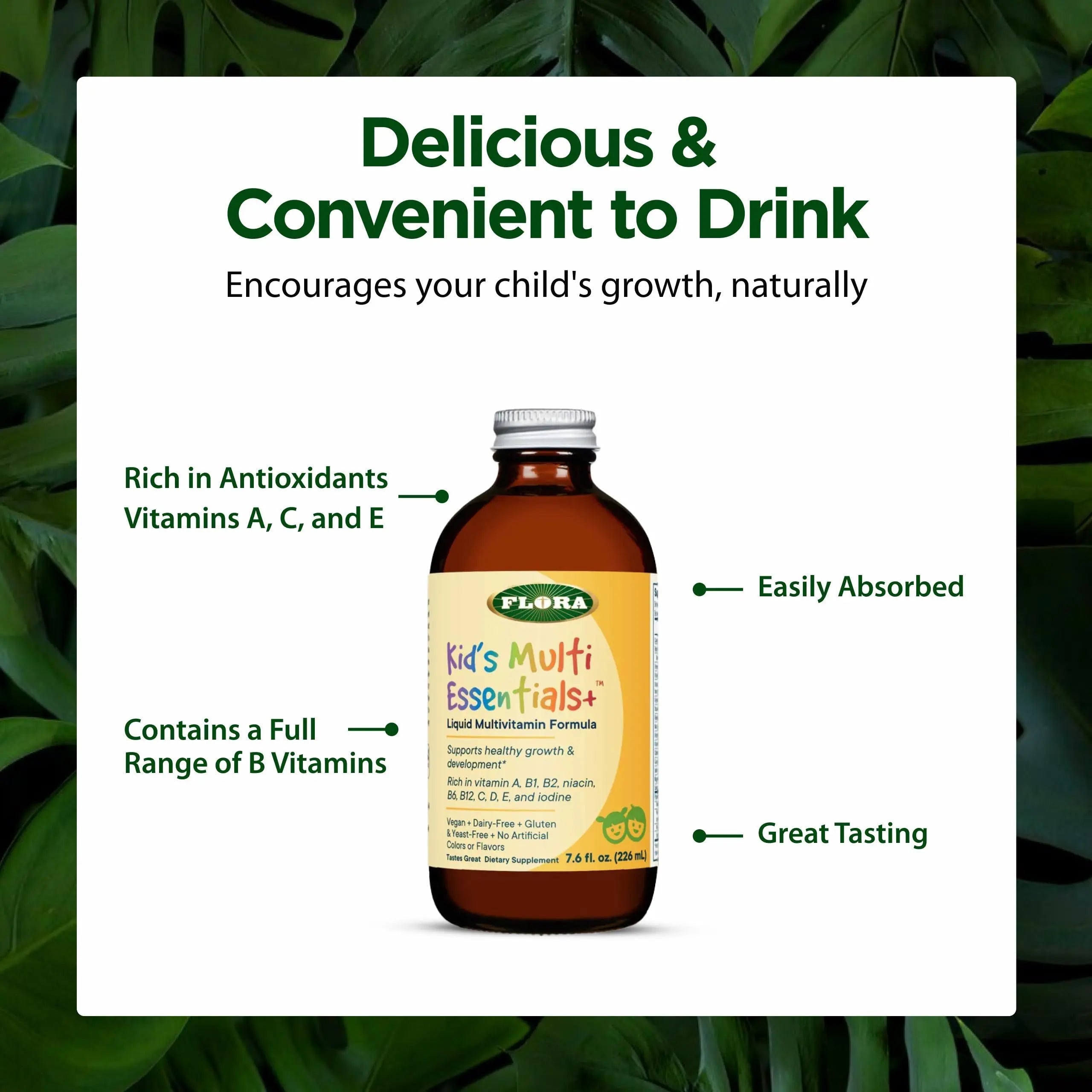 Flora - Kids Multi Essentials+, Liquid Multivitamin Formula, 13 Essential Vitamins & Minerals, 7.6 Fl Oz Flora uk supplements
