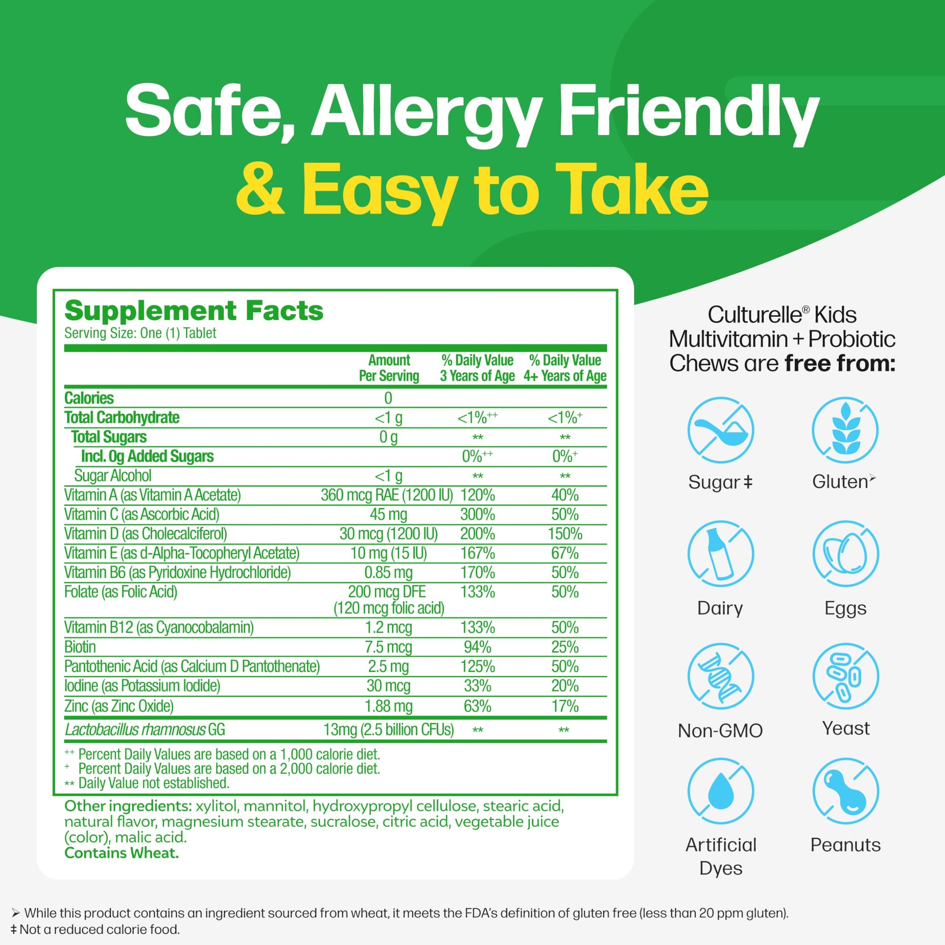 Culturelle Kids Complete Chewable Multivitamin + Probiotic For Kids, Ages 3+, 50 Count, Digestive Health, Oral Health & Immune Support Culturelle uk supplements