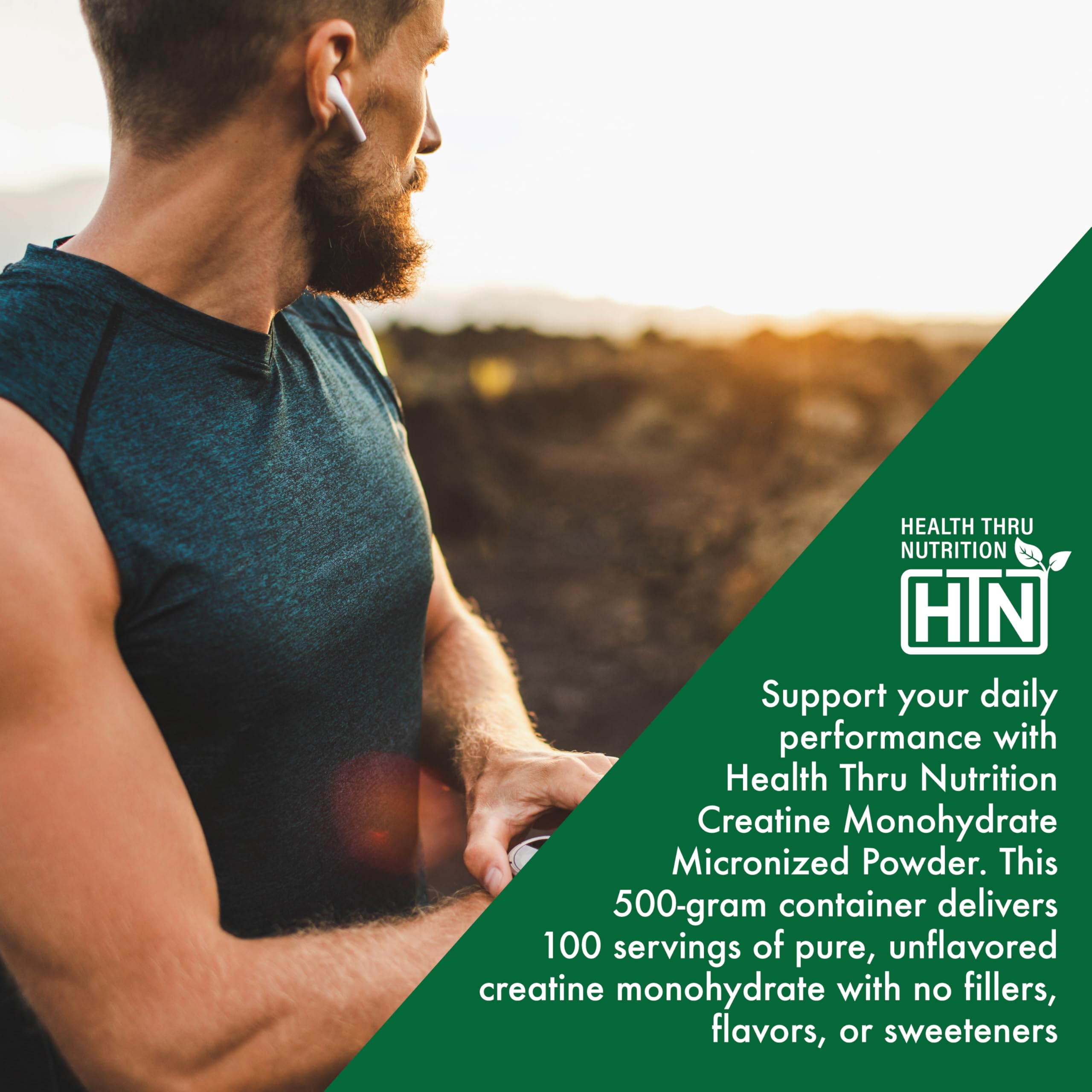 Health Thru Nutrition Creatine Monohydrate Micronized Powder – 500g Pure Unflavored – 5g Per Scoop – Workout Support, Muscle Fuel and Recovery Bulk Supplement | Non-GMO, Vegan Health Thru Nutrition uk supplements