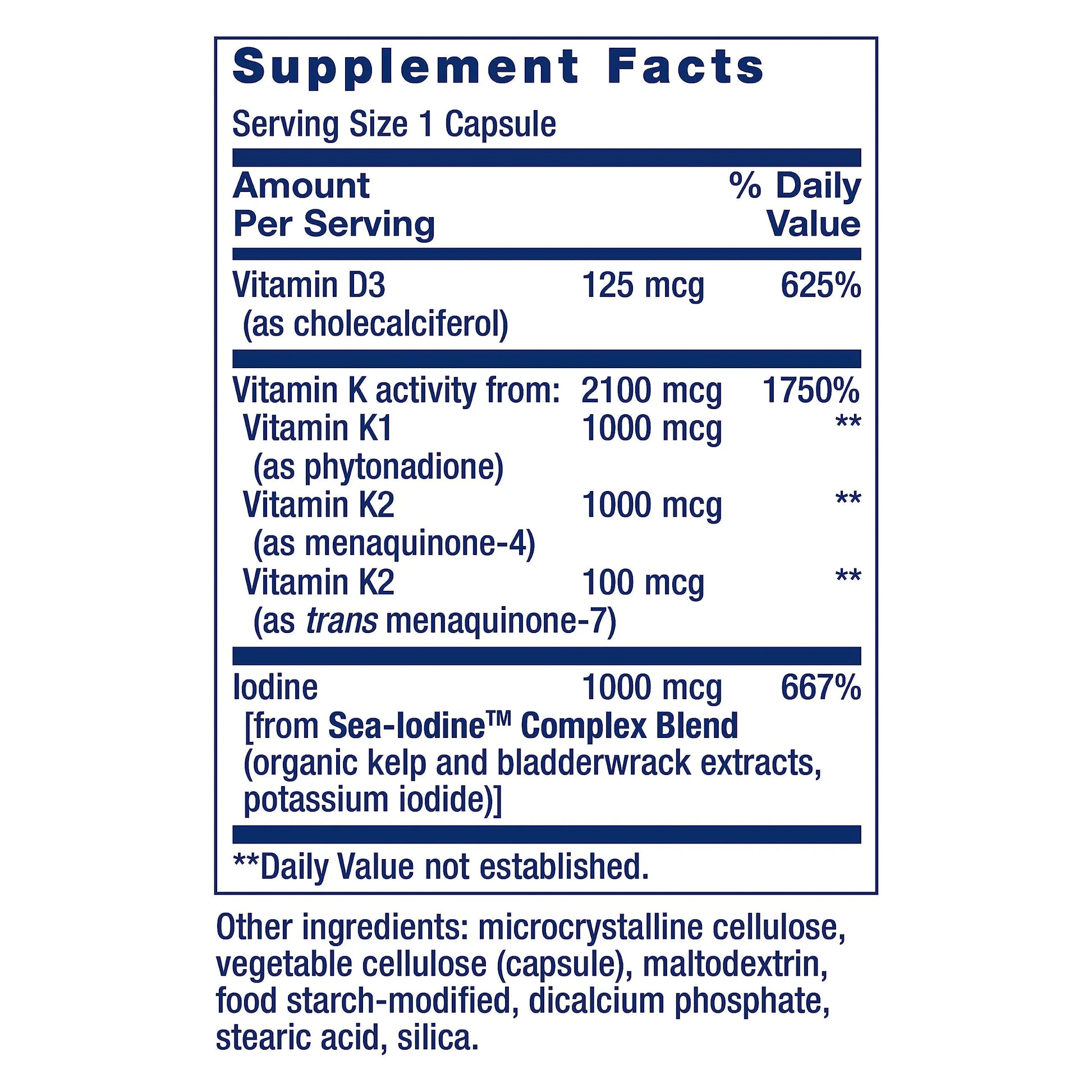 Life Extension One-Per-Day Multivitamin – Packed with Over 25 Vitamins, Minerals & Plant Extracts & Vitamins D and K with Sea-Iodine, Vitamin D3, Vitamin K1 and K2, Iodine Life Extension uk supplements