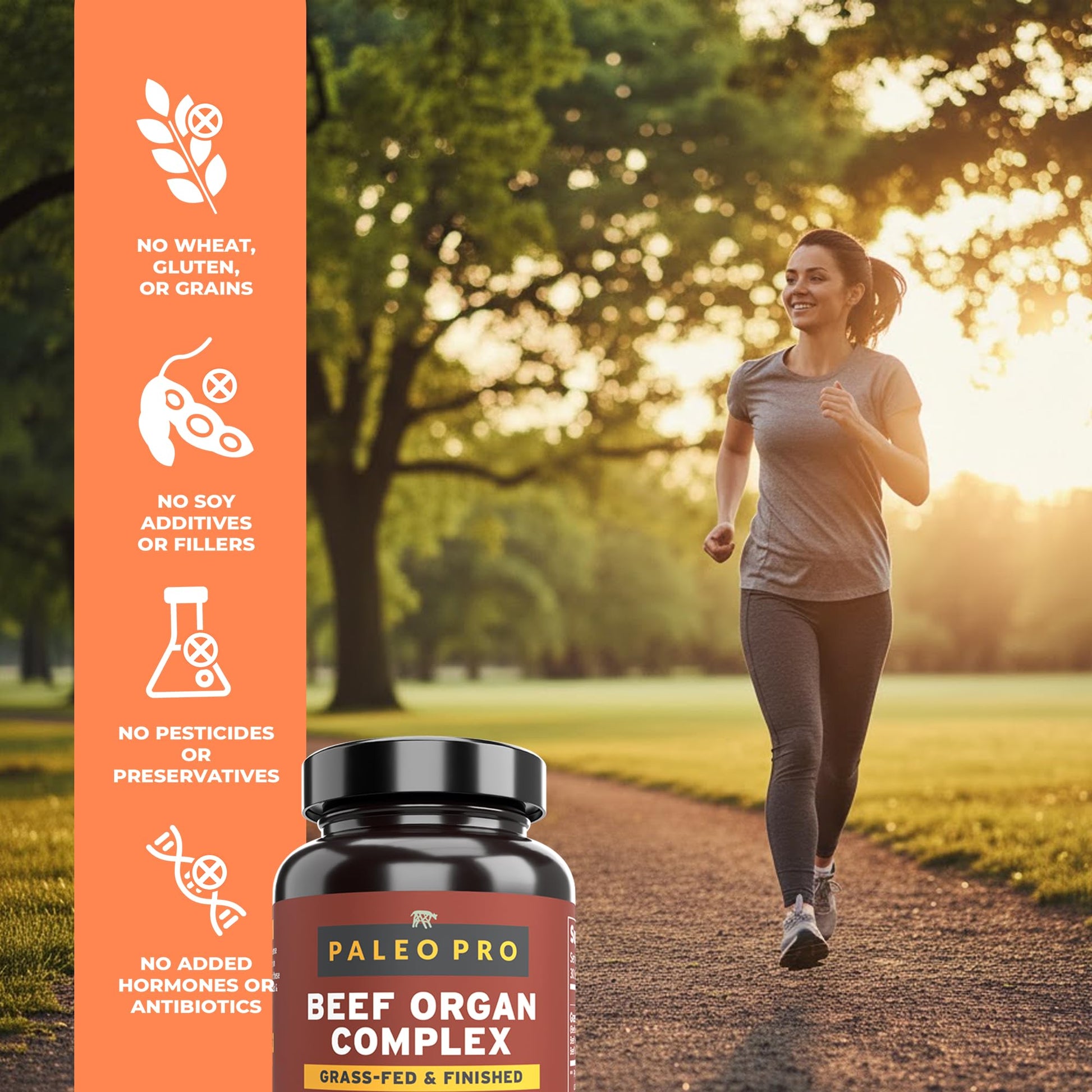 Paleo Pro O.G. Blend Premium Beef Organs Capsules, Kidney, Heart, Liver, Spleen and Pancreas from Grass Fed & Pastured Cows, Dietary Supplement, No GMO, 180 Capsules (Beef Organ Complex) Paleo Pro uk supplements