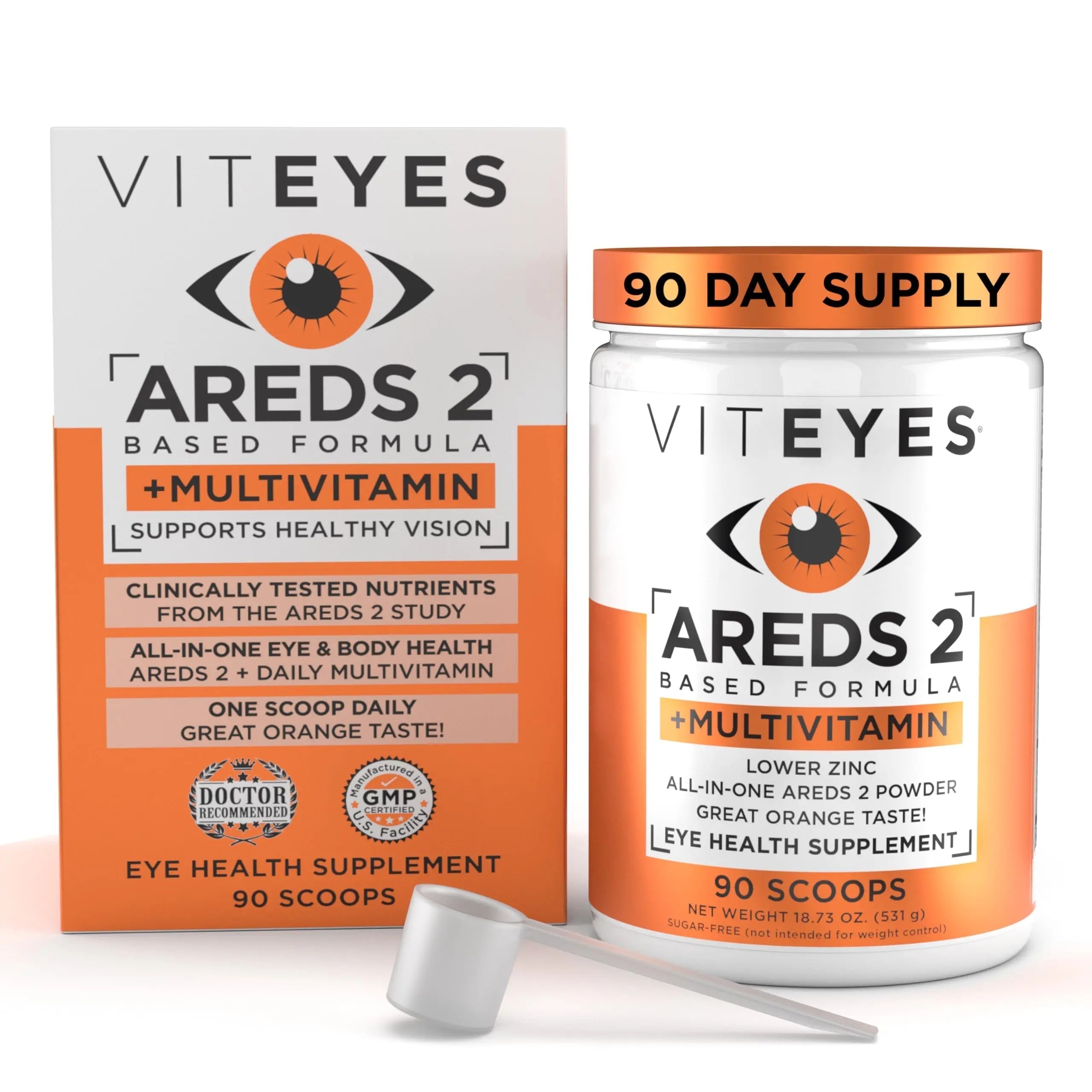 Viteyes AREDS 2 Powder + Multivitamin All-in-One, Macular Protection, Alternative to AREDS 2 chewables, No Pills, Lutein & Zeaxanthin Viteyes uk supplements