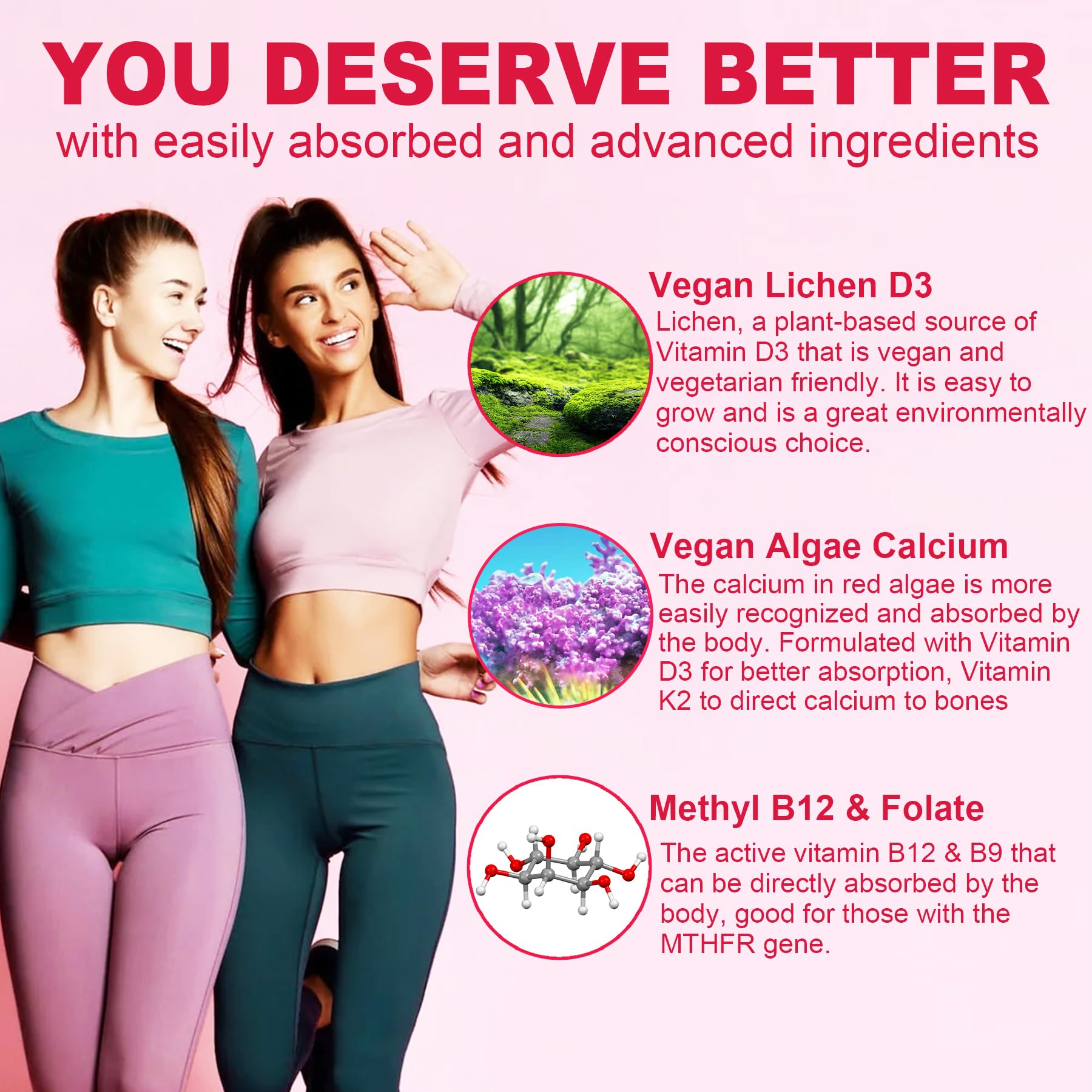 Methylated Multivitamin for Women Gummies, Calcium, D3 K2, Methylfolate & B12, Inositol, Daily Vitamin A C E, B Complex, Biotin, Zinc Nextdia uk supplements