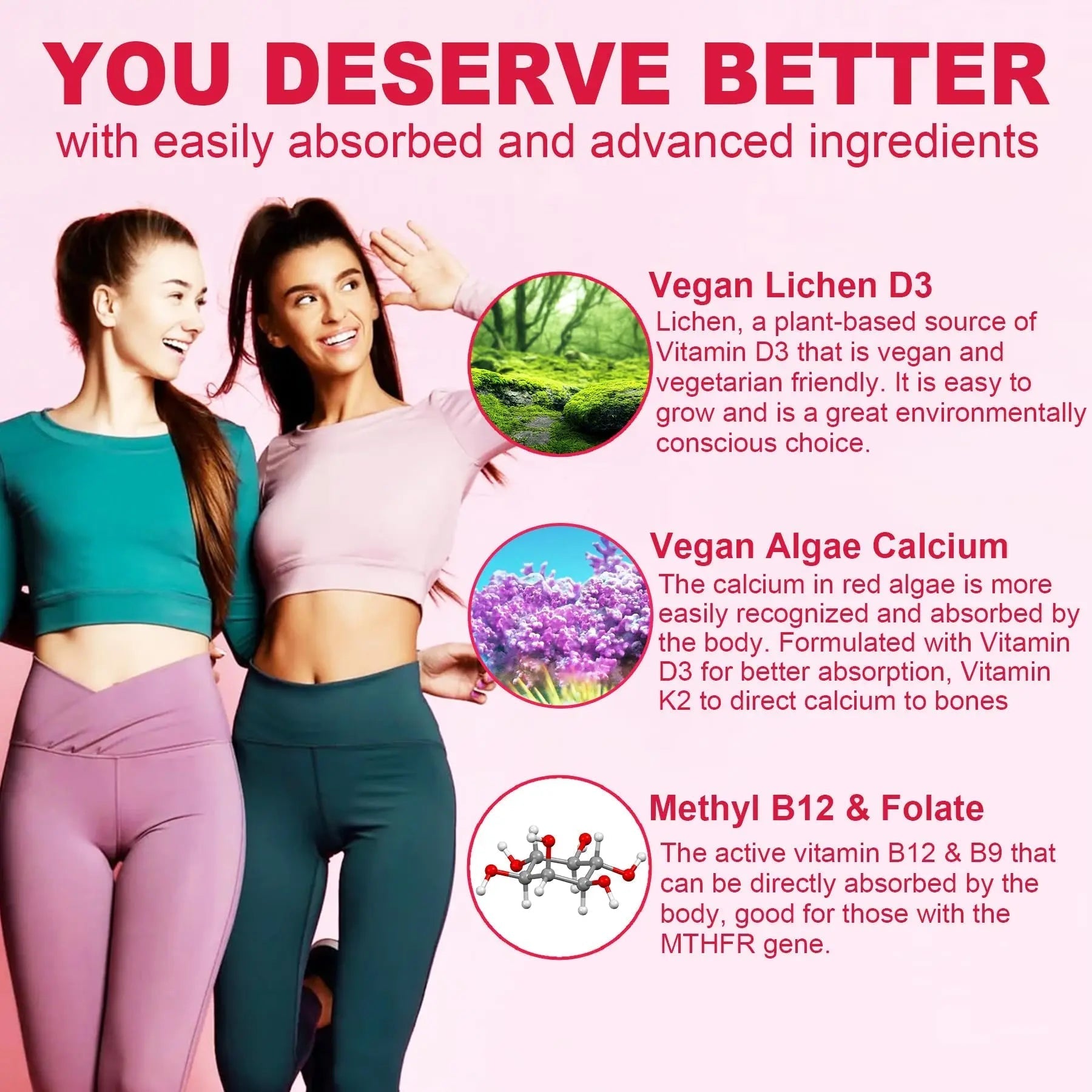 Methylated Multivitamin for Women Gummies, Calcium, D3 K2, Methylfolate & B12, Inositol, Daily Vitamin A, C, E, B Complex, Biotin, Iron Nextdia uk supplements