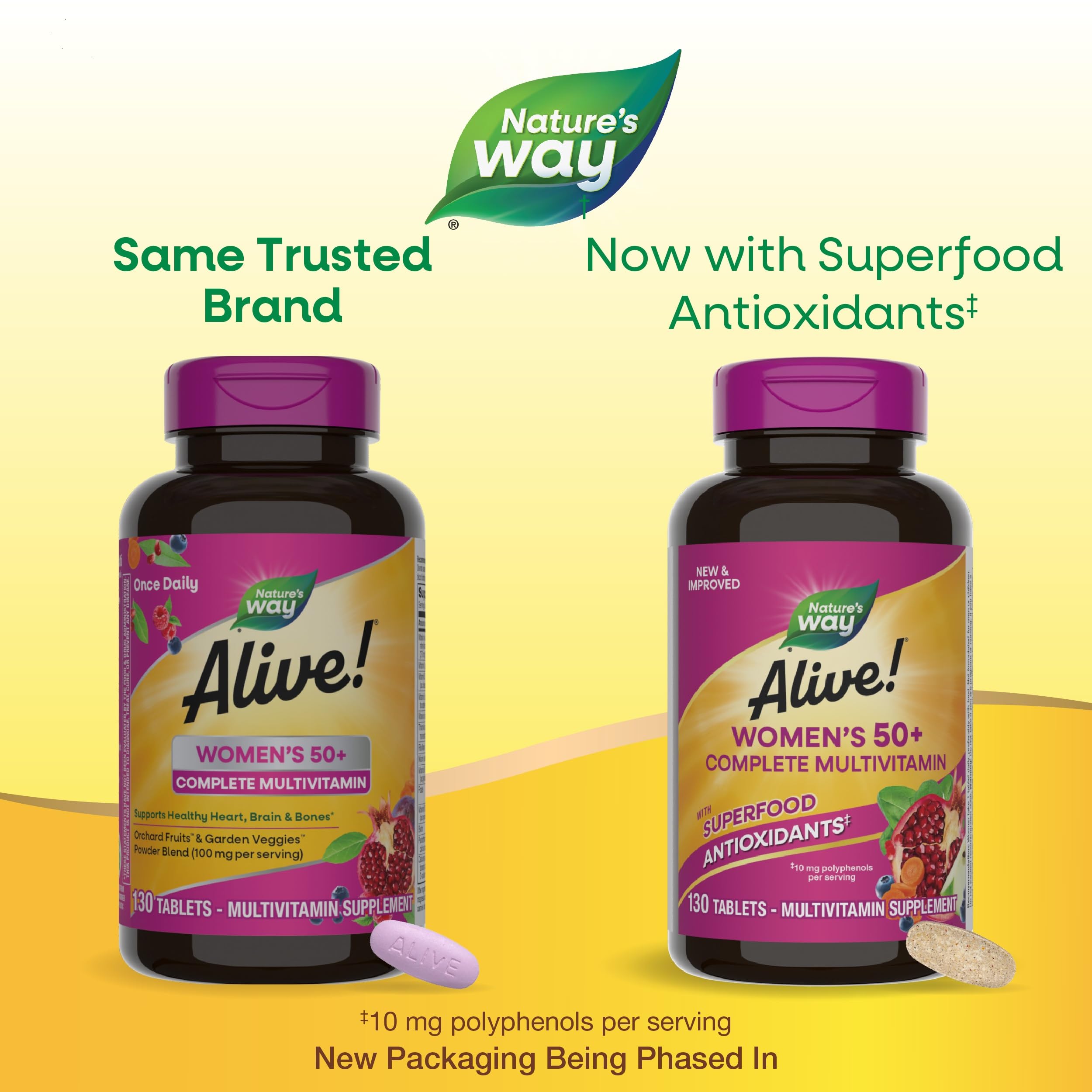 Nature's Way Alive! Women's 50+ Complete Multivitamins, Supports Healthy Heart, Brain, Bones Nature's Way uk supplements