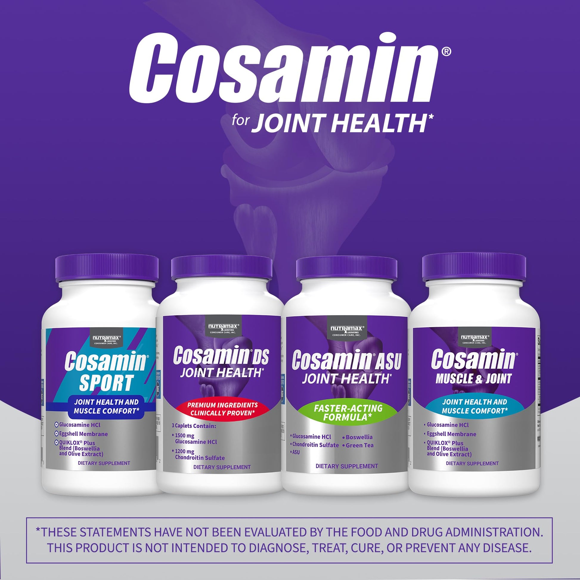 Cosamin Nutramax Muscle & Joint, Works to Decrease Cartilage Breakdown, Joint Health Supplement, Adult Men and Women Joint Health, 74 Capsules Cosamin uk supplements
